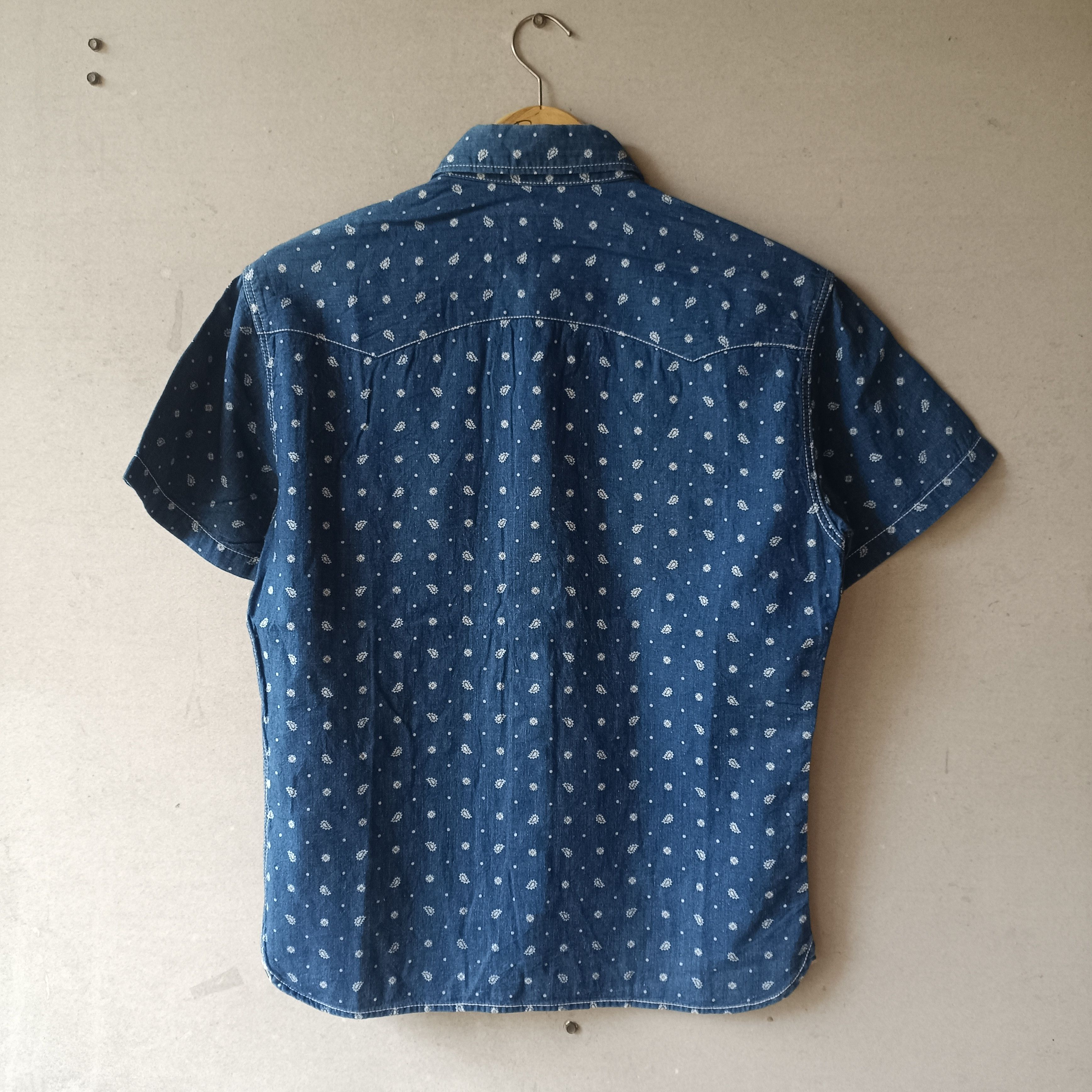 The Flat Head The Flat Head Denim Paisley Western Shirt Size US S / EU 44-46 / 1 - 3 Thumbnail