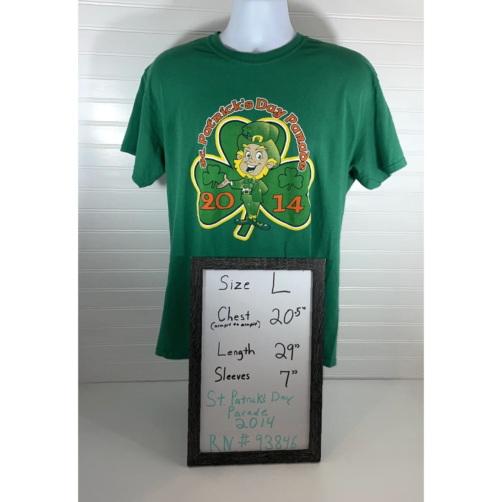 Vintage Saint Patrick's Day Parade Green Irish Mens L Fireball Whisky T Shirt 2014 Size US L / EU 52-54 / 3 - 6 Thumbnail