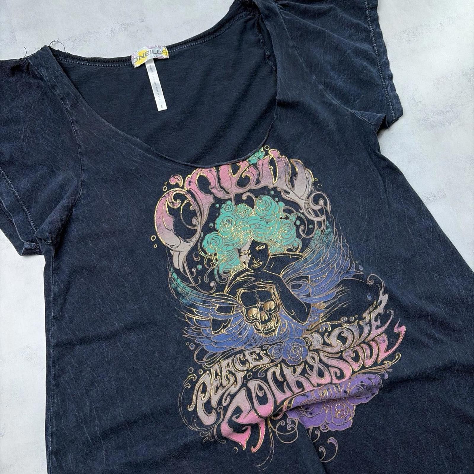 O'Neill Y2K Black O’Neill Grunge Surfwear Top Size L / US 10 / IT 46 - 6 Thumbnail