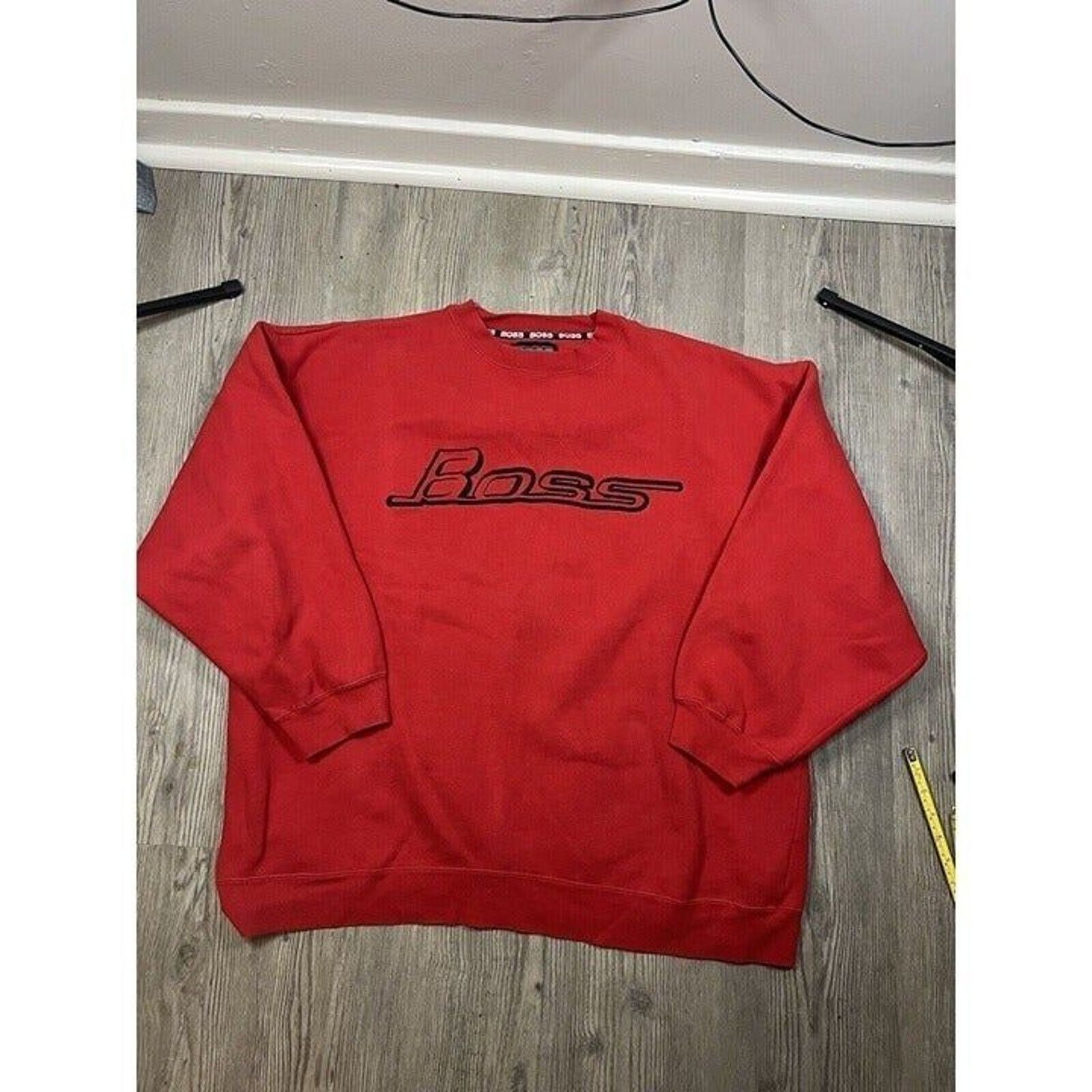 Hugo Boss Vintage Boss IG Design 3D Stitched Spell Out Crewneck XXL Size US XXL / EU 58 / 5 - 1 Thumbnail