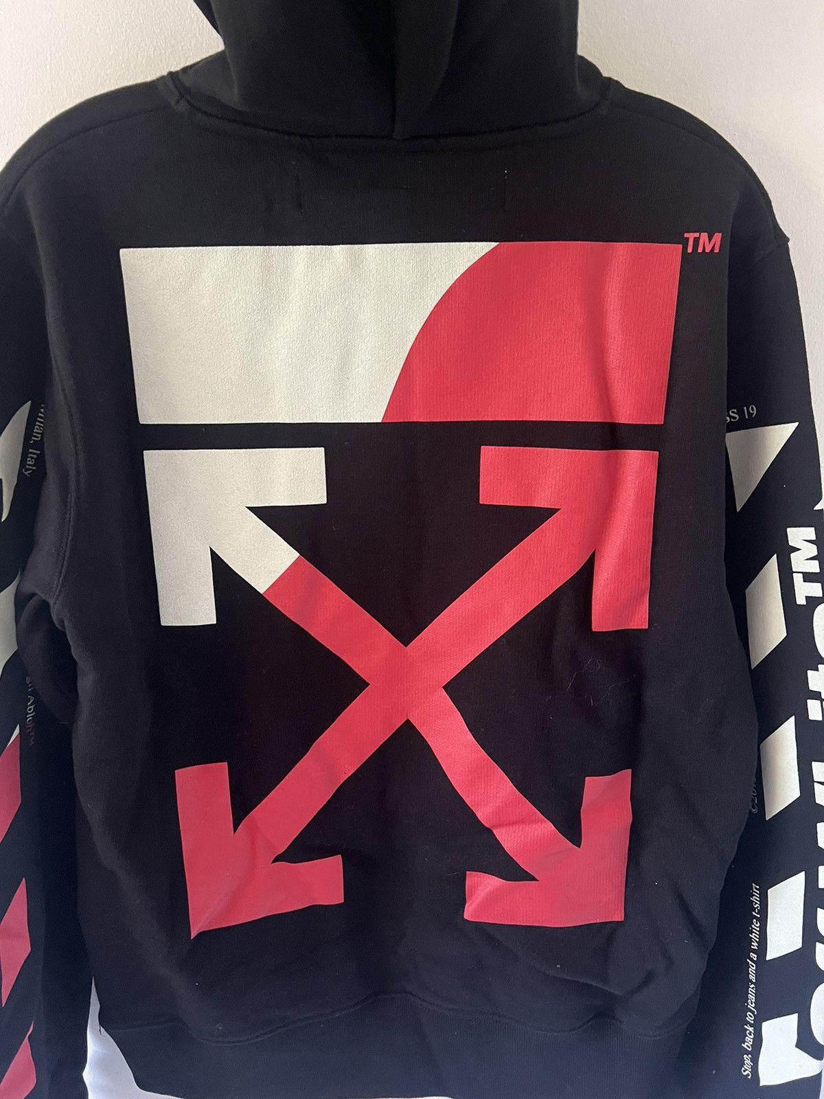 Off-White Off White Diag Split Logo Slim Hoodie Mens - M Size US M / EU 48-50 / 2 - 3 Thumbnail