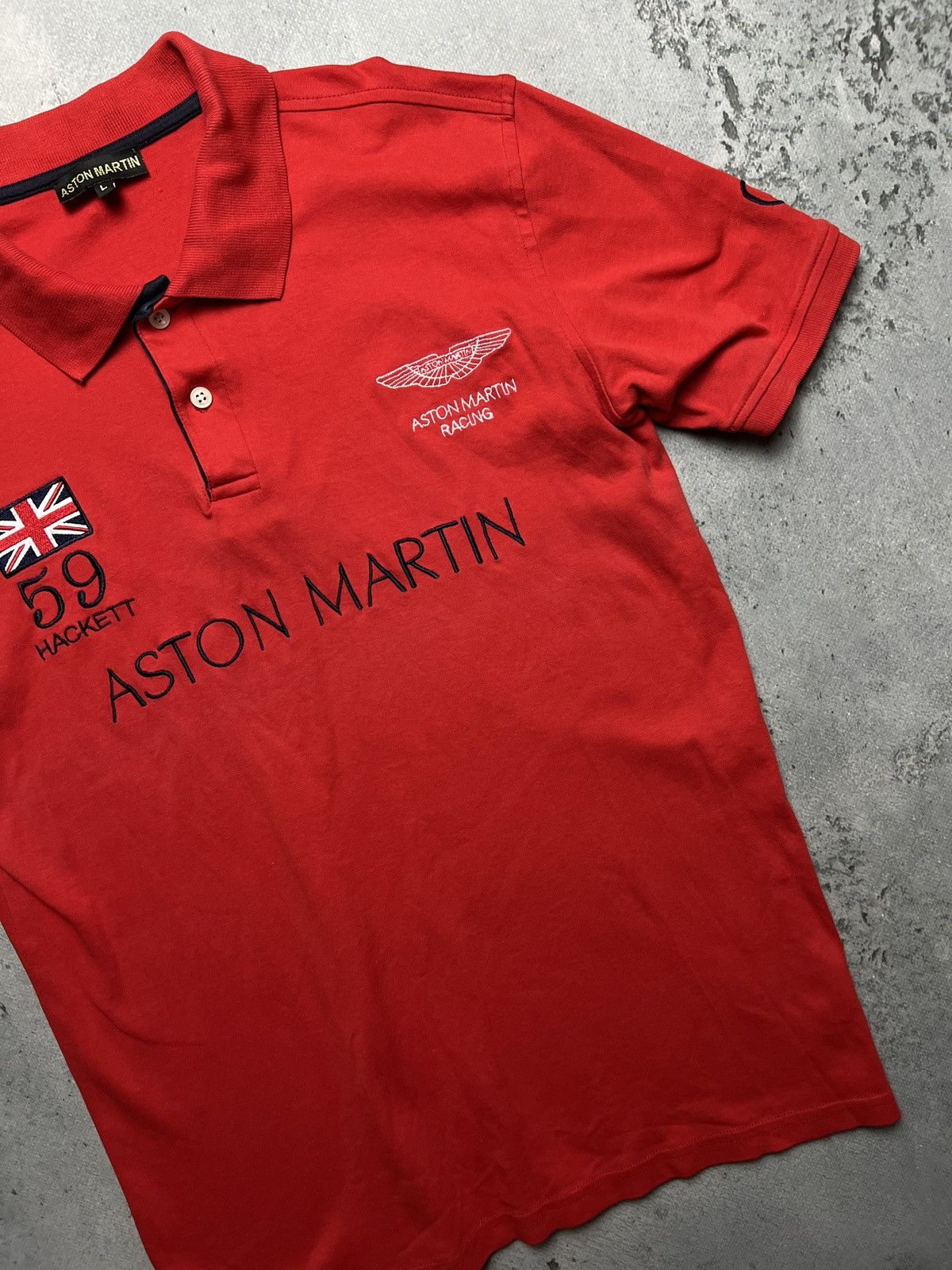 Hackett Hackett 59 Aston Martin GB Polo Racing Moto y2k Size US L / EU 52-54 / 3 - 3 Thumbnail