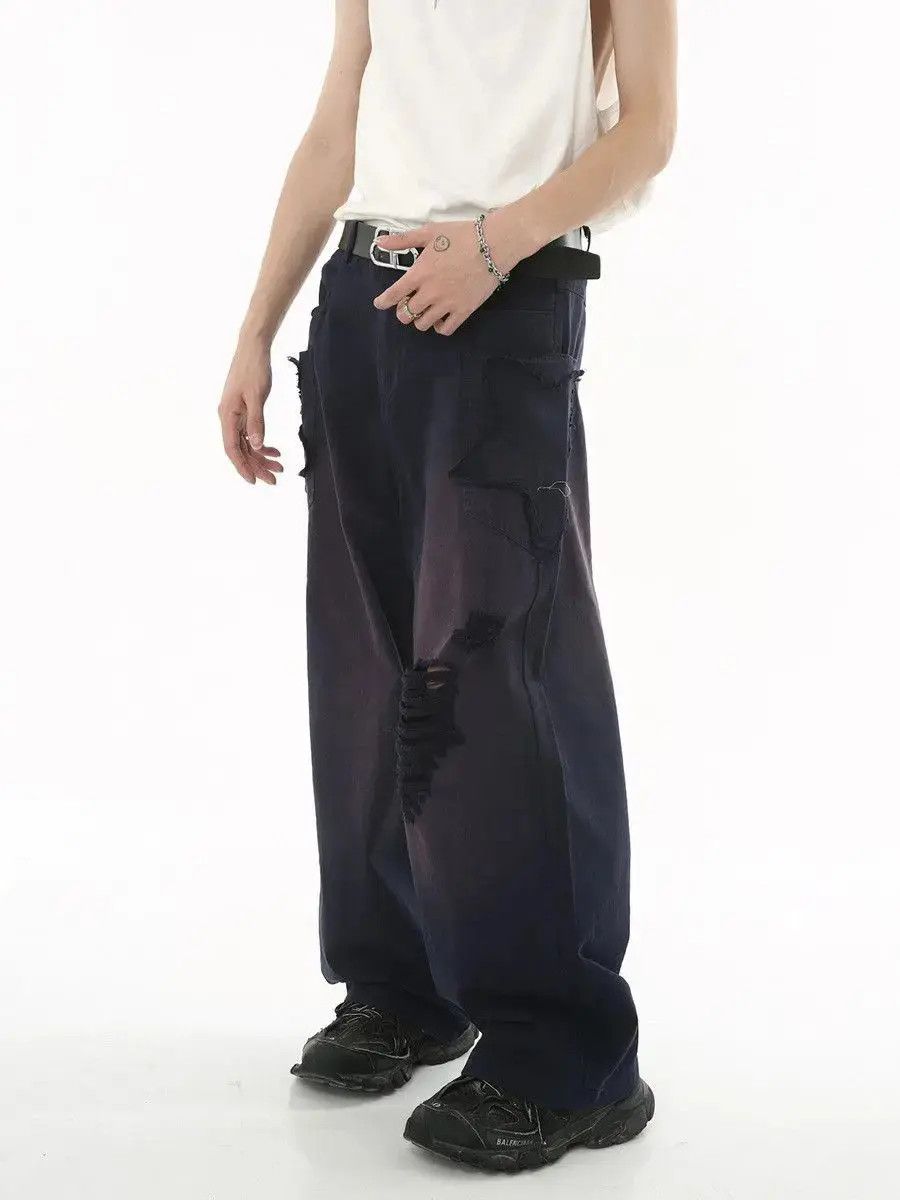 Japanese Brand Retro hip-hop loose wide leg jeans Size US 32 / EU 48 - 3 Thumbnail