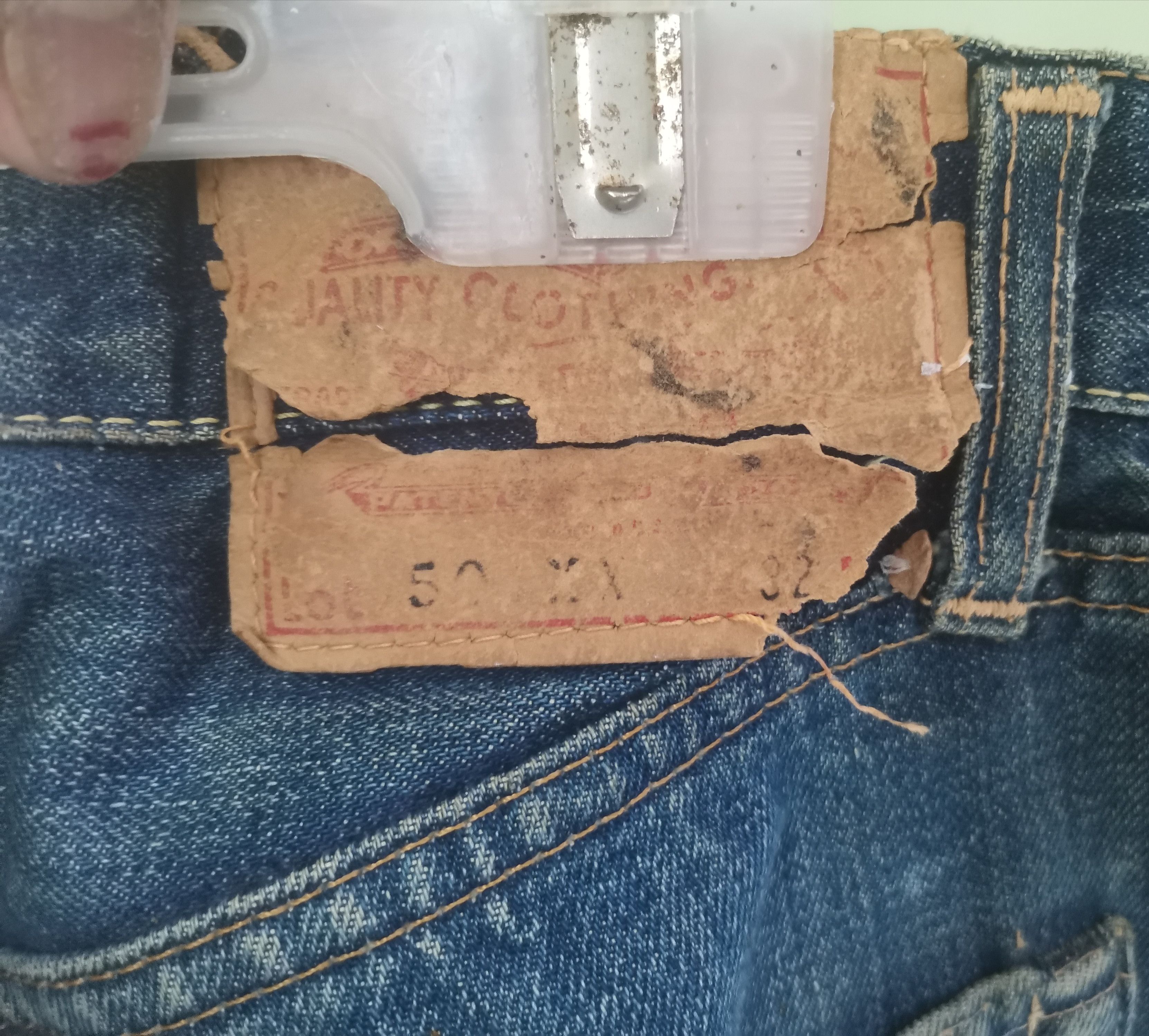 Vintage Rare vintage 50s Levi's 501xx stemp button J Size US 31 - 5 Thumbnail