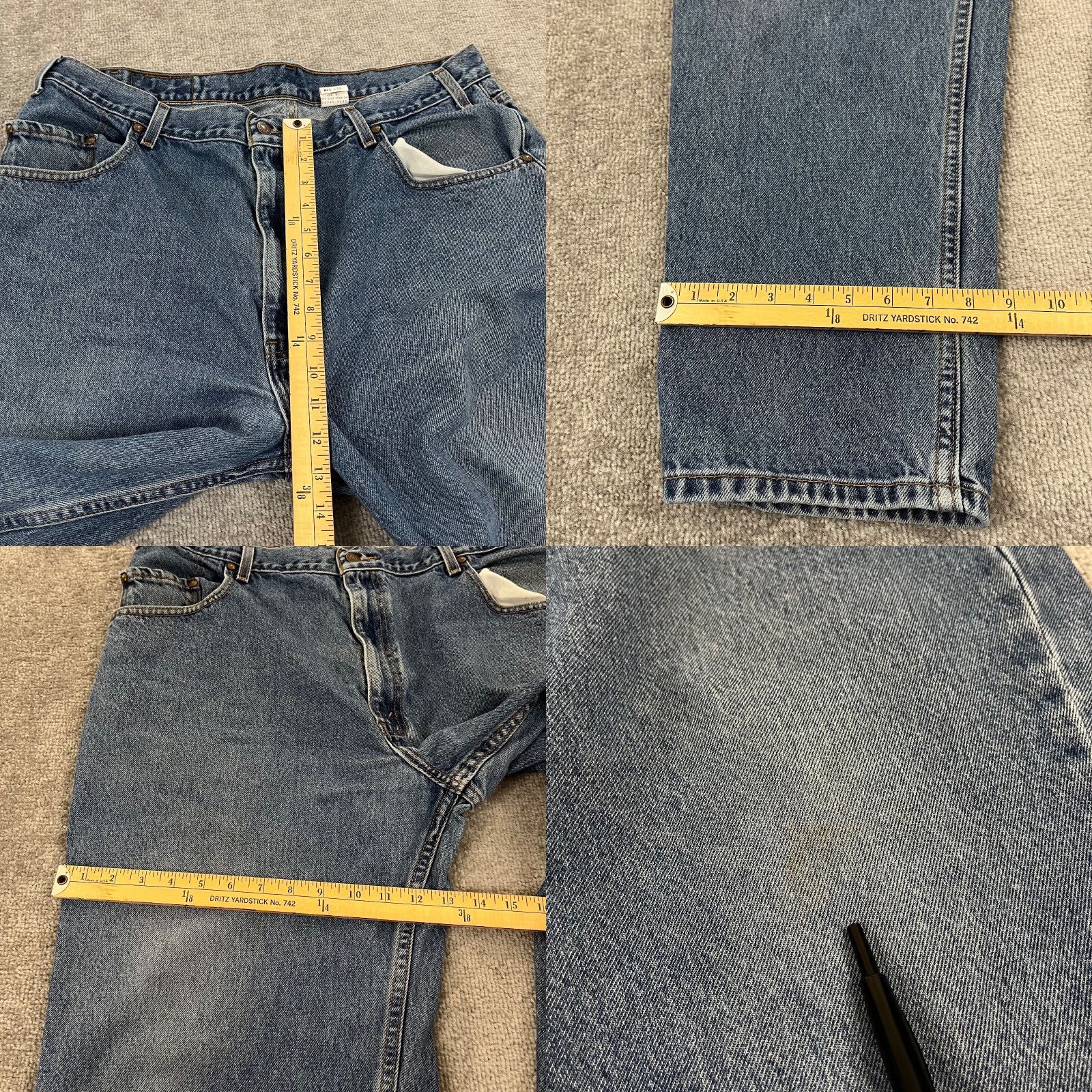 Levi's Levi's 545 Jeans Mens 40x30 Loose Fit Straight Blue Denim Pants Brown Tab Size US 40 / EU 56 - 8 Thumbnail