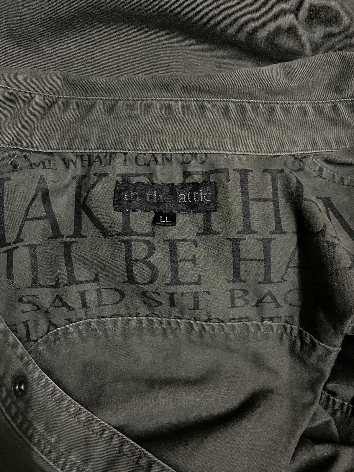 In The Attic Army Shirt Distressed Size US XL / EU 56 / 4 - 13 Thumbnail