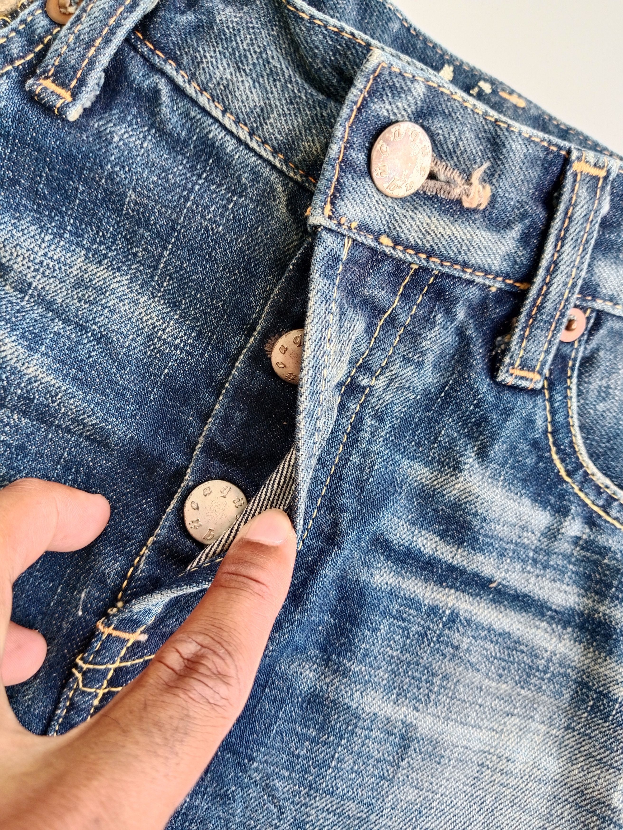 Japanese Brand Vintage Caqu Denim Skirts Selvedge Japanese Brand Size 29" - 5 Thumbnail