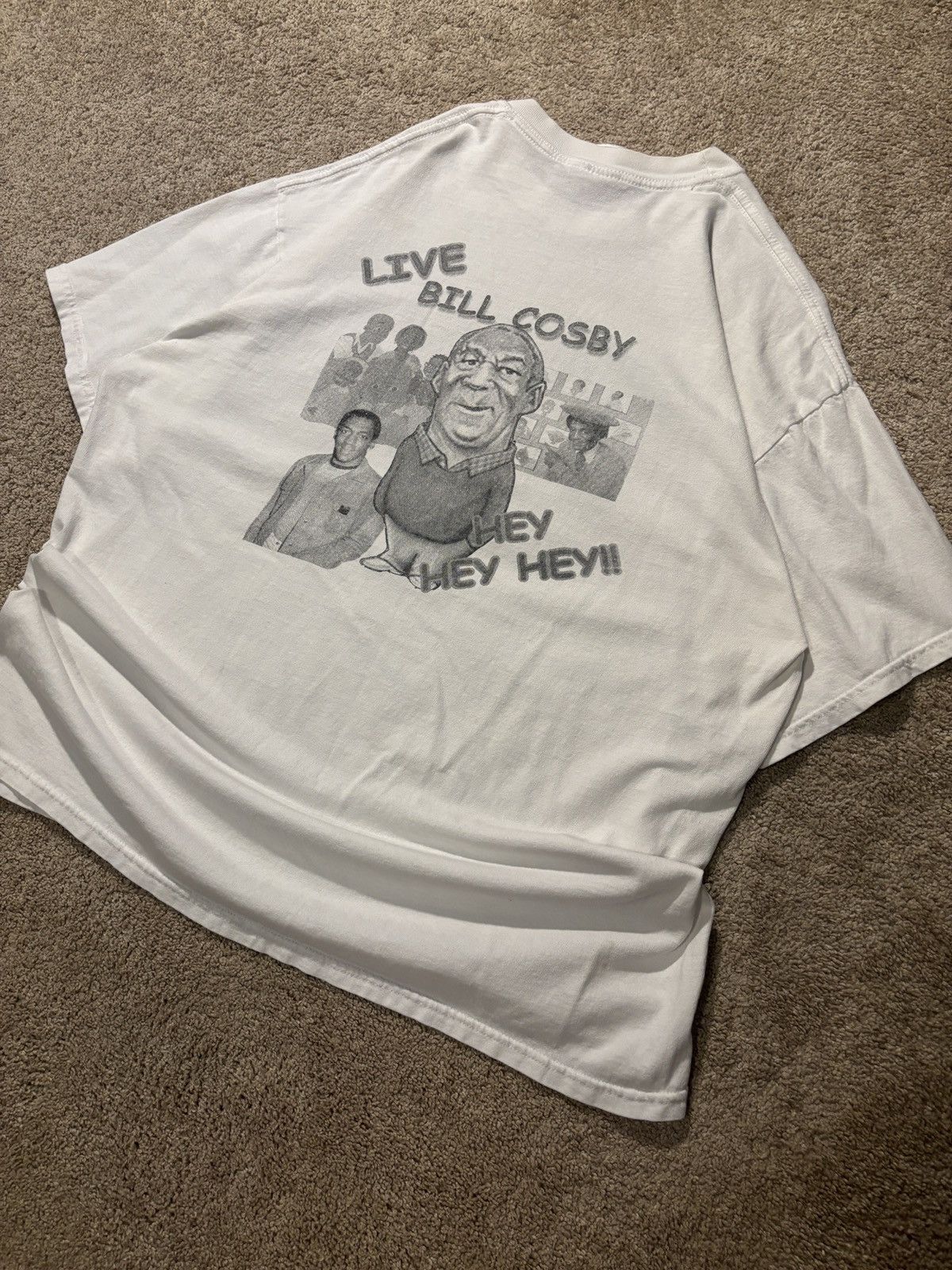 Jerzees Vintage 90s Bill Cosby Tee (RARE Double-Sided Graphic) - XL Size US XL / EU 56 / 4 - 2 Thumbnail