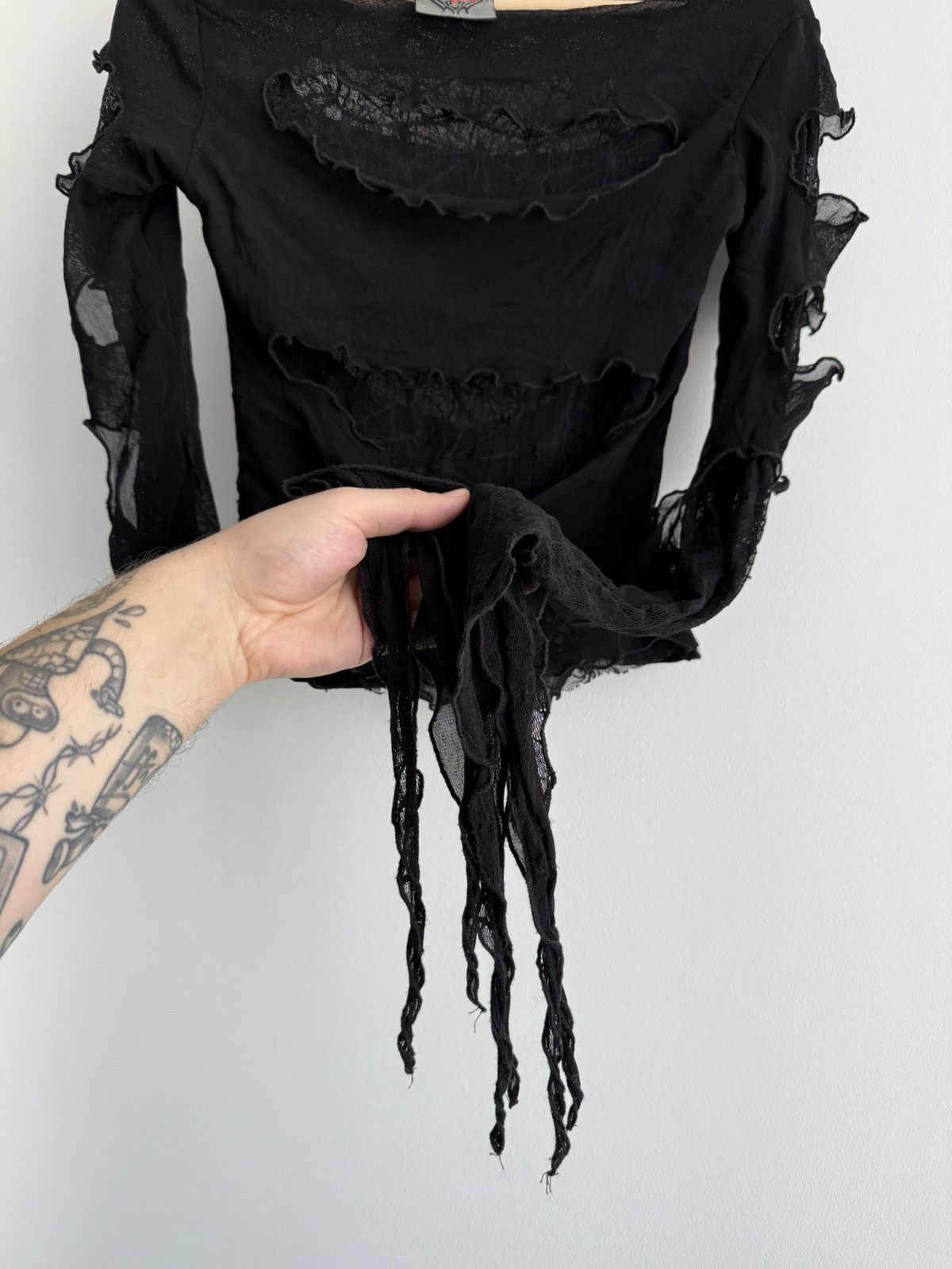 Other Gothic Raven Avant Garde Punk Blouse Size S-M Size M / US 6-8 / IT 42-44 - 7 Thumbnail