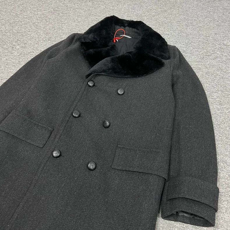 Dior Dior Fur collar double-breasted wool coat 2502-Nextarrow Size US M / EU 48-50 / 2 - 4 Thumbnail