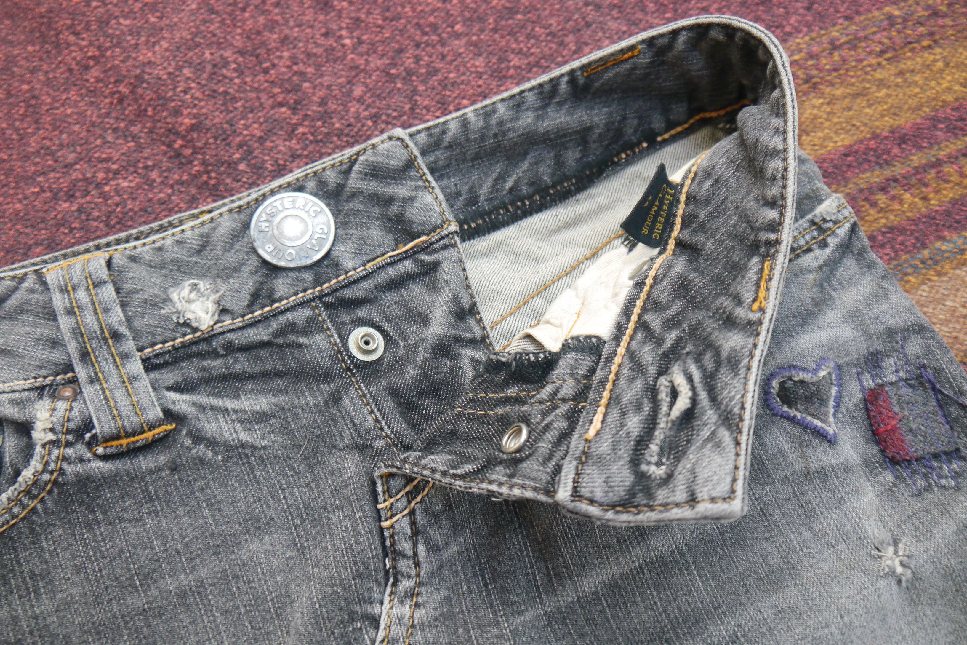 Hysteric Glamour (SK98) Hysteric Glamour Japan Black Washed Denim Skirt XS Size 27" / US 4 / IT 40 - 9 Thumbnail