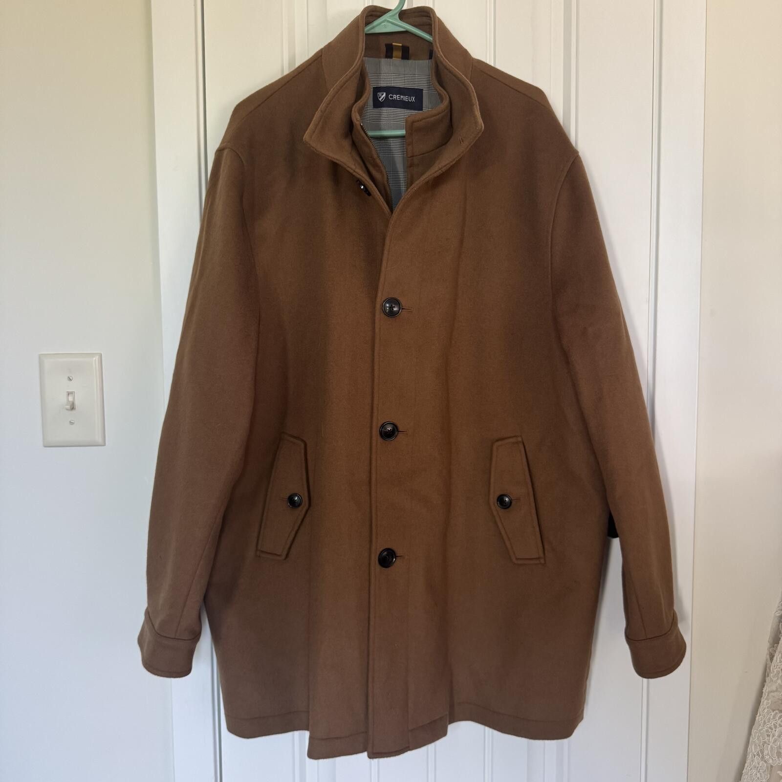 Cremieux Cremieux Men's Brown Wool Blend Coat XL Size US XL / EU 56 / 4 - 1 Thumbnail