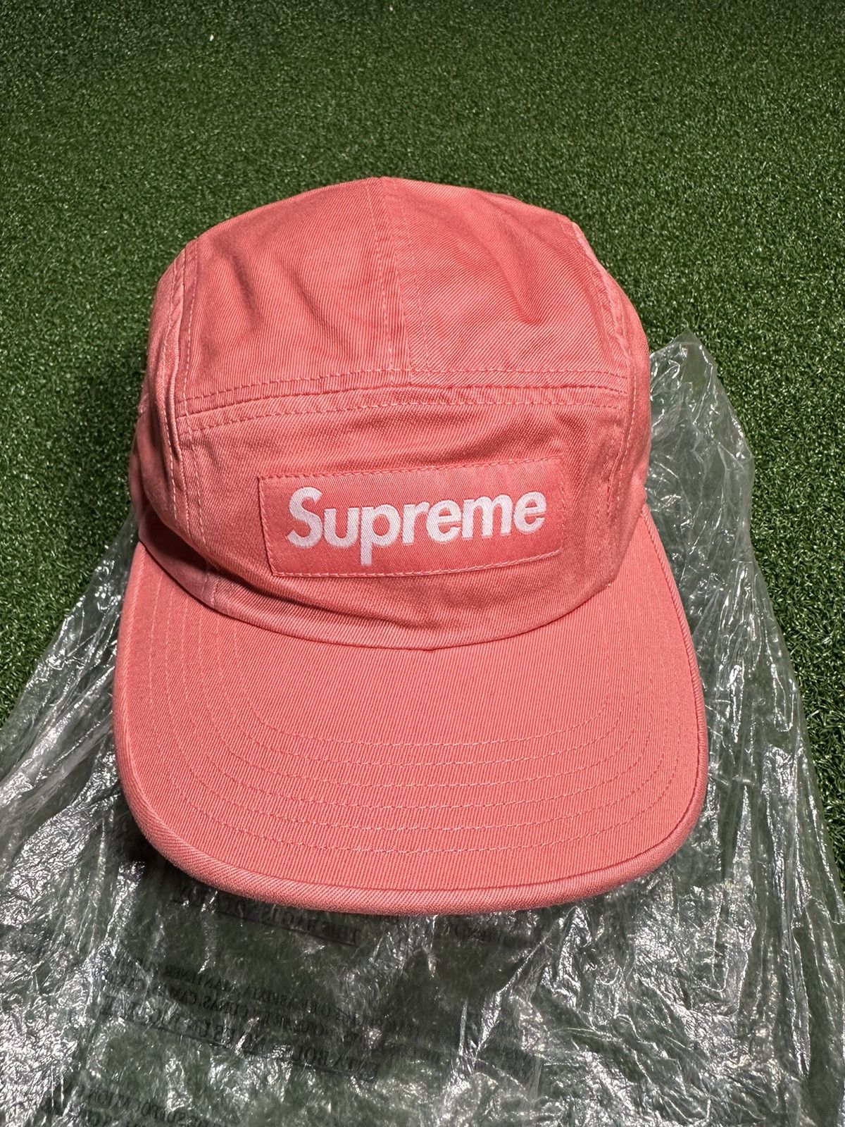 Supreme Supreme Washed Chino Twill Camp Cap Coral Size ONE SIZE - 1 Thumbnail