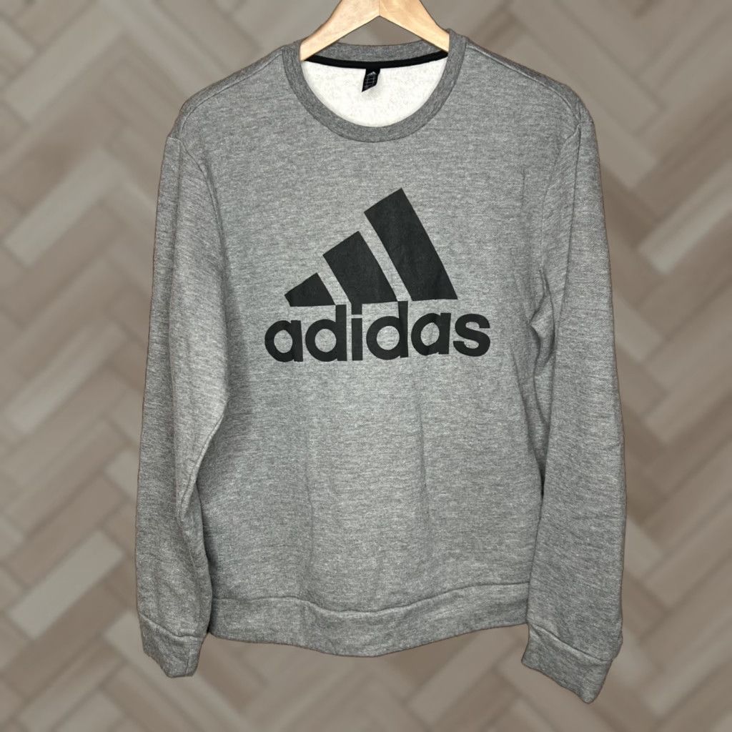 Adidas Adidas Sweatshirt Mens Large Gray Black Crewneck Three Stripes Logo Pullover Size US L / EU 52-54 / 3 - 1 Thumbnail