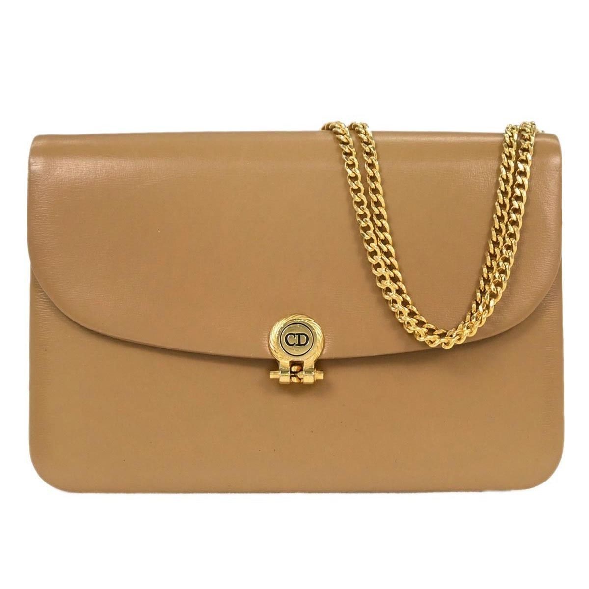 Dior Christian Dior Vintage CD Chain Flap Shoulder Bag Leather Size ONE SIZE - 1 Thumbnail