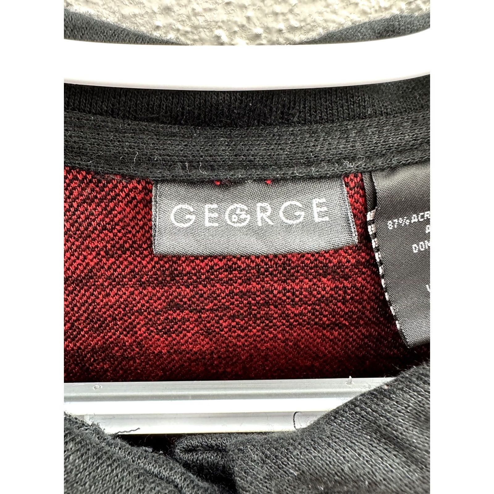 George VINTAGE? No — [George] Womens Red and Black Plaid Long Sleeve Button Up Knit Sweater M Size Size M / US 6-8 / IT 42-44 - 5 Thumbnail