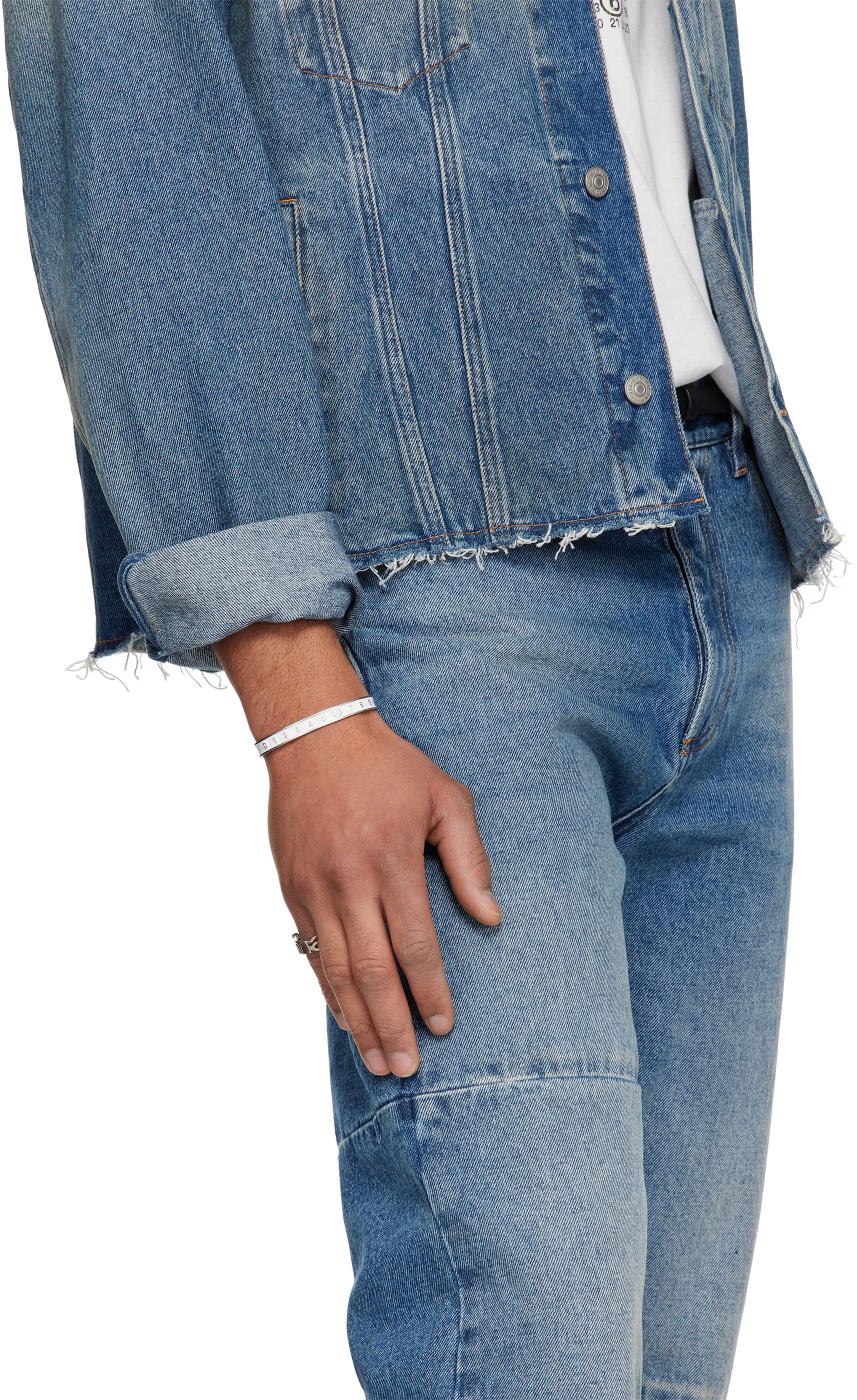 MM6 × Maison Margiela MM6 Maison Margiela Silver Letter Logo Ring Size ONE SIZE - 2 Thumbnail