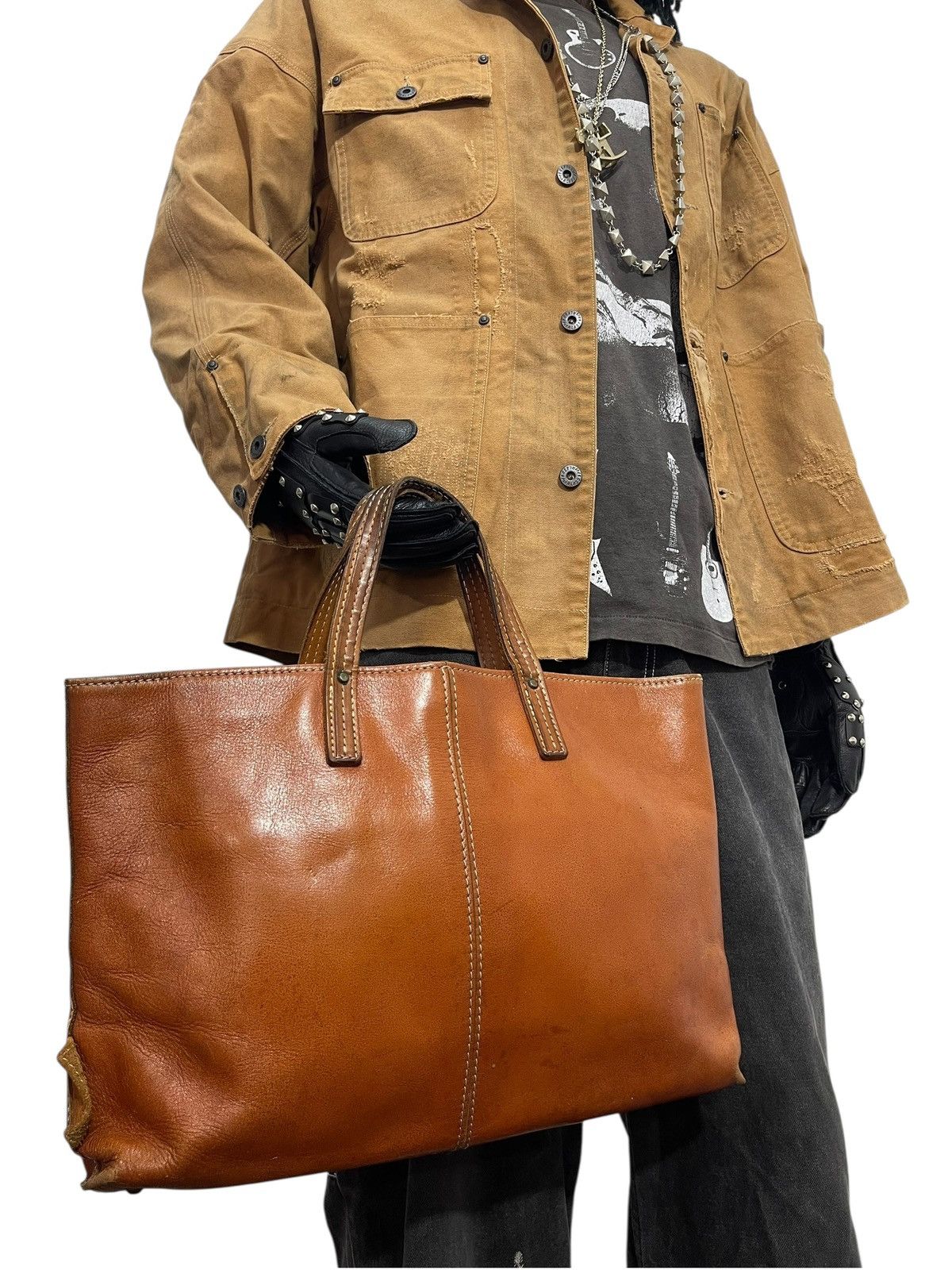 Leather Full Leather Artisan Deux Moncx Japan Tote Bag 6🟩 Size ONE SIZE - 1 Thumbnail