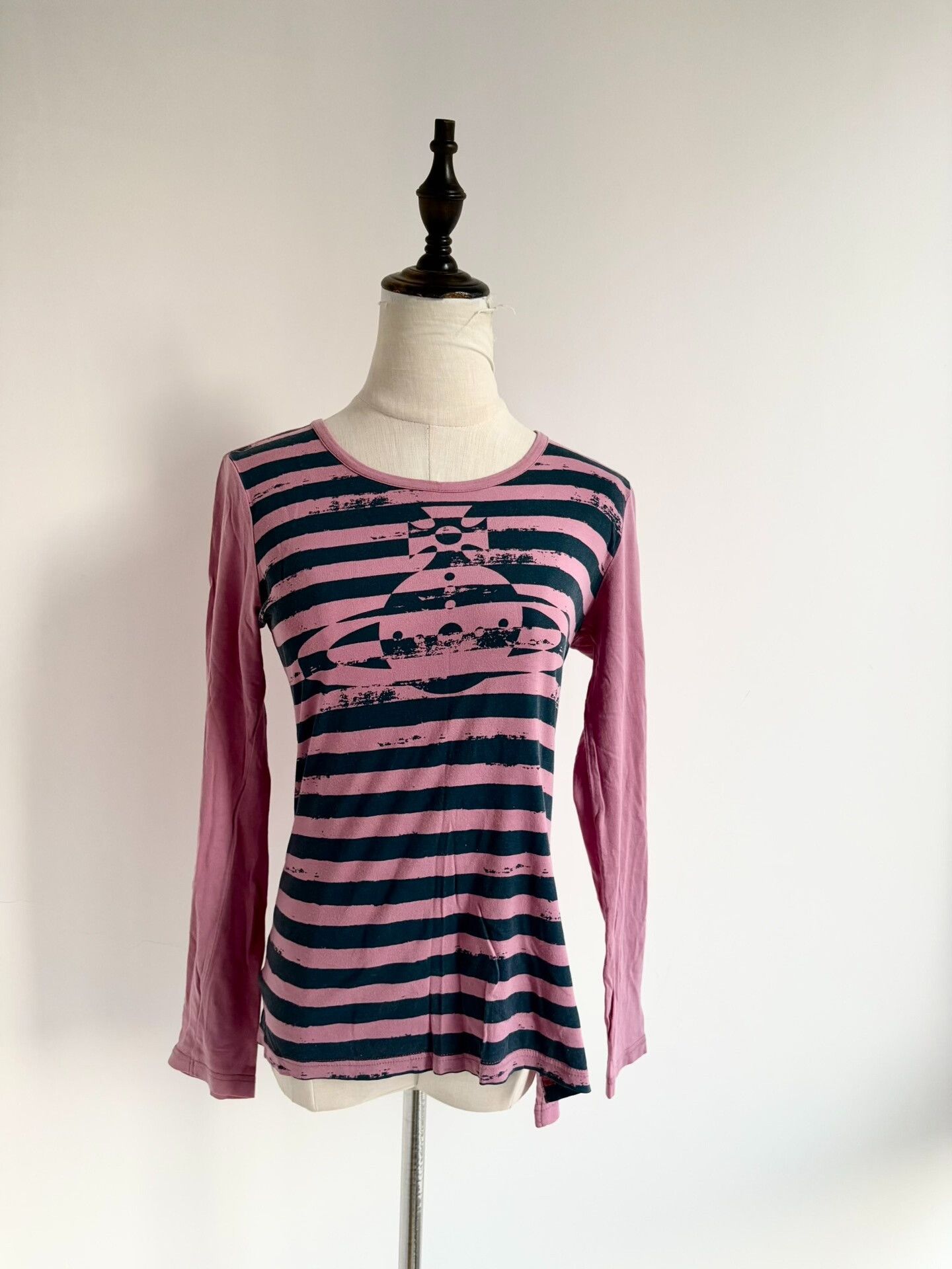 Vivienne Westwood Vintage Pink Black Stripe Top