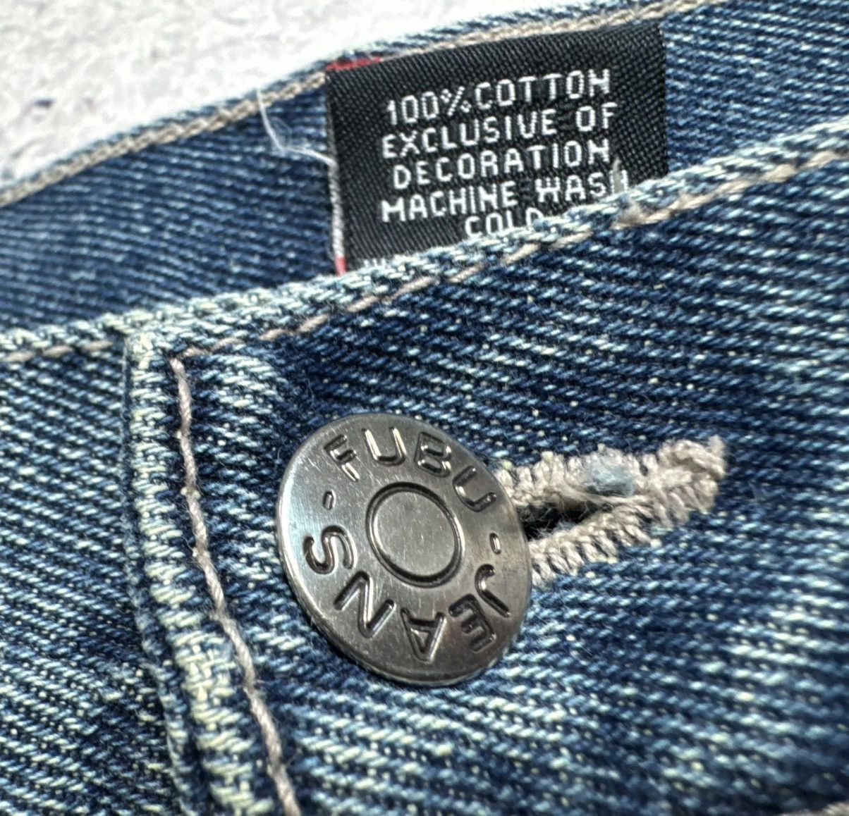 Fubu Fubu Vintage Denim Jeans Rap Skate Big Logo Size US 30 / EU 46 - 6 Thumbnail