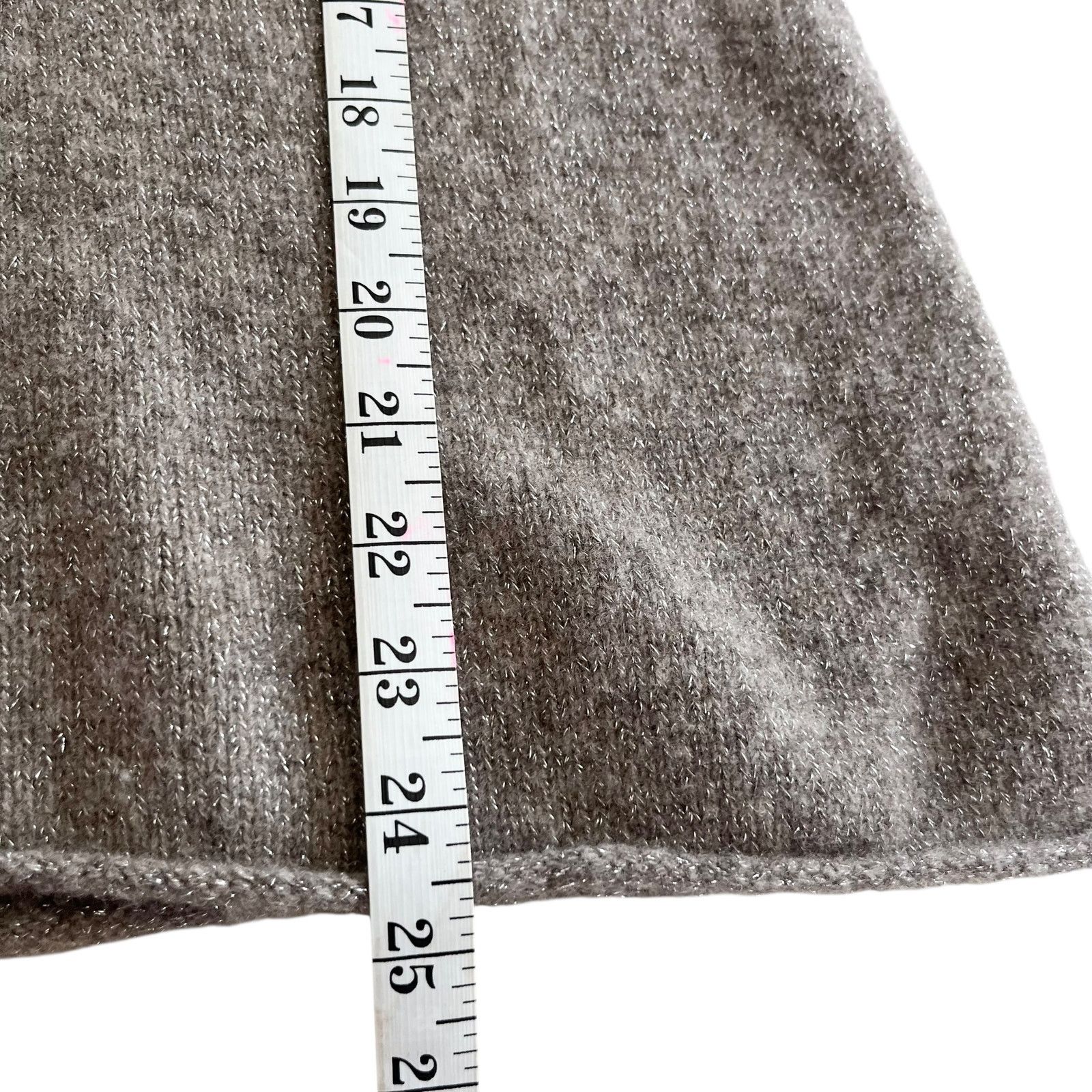 Allsaints All Saints Tan Silver Metallic Thread Oversized Sweater Size S / US 4 / IT 40 - 8 Thumbnail