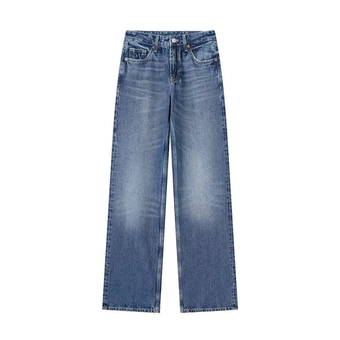 image of Women Casual Streetwear Long Jean in Blue (Size 29)