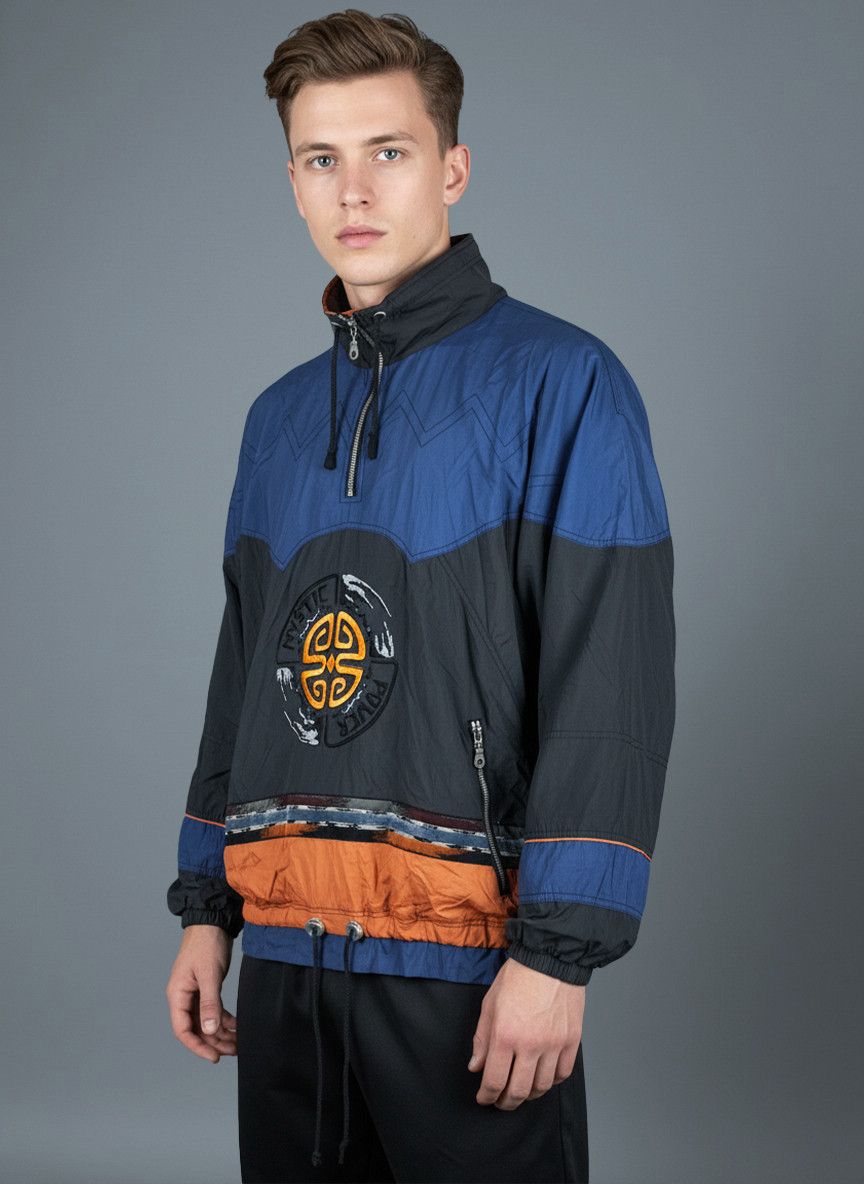 Vintage Vintage 90s men's windbreaker jacket Runners point Size US L / EU 52-54 / 3 - 1 Thumbnail
