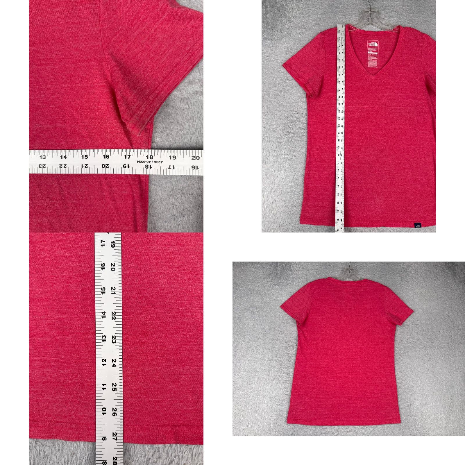 The North Face The North Face Shirt Women M Pink Short Sleeve V-Neck Polyester Blend Casual Short Sleeve T-Shirt Womens Knit Jersey Regular 90s Cowboy Outdoor Basic Size M / US 6-8 / IT 42-44 - 8 Thumbnail