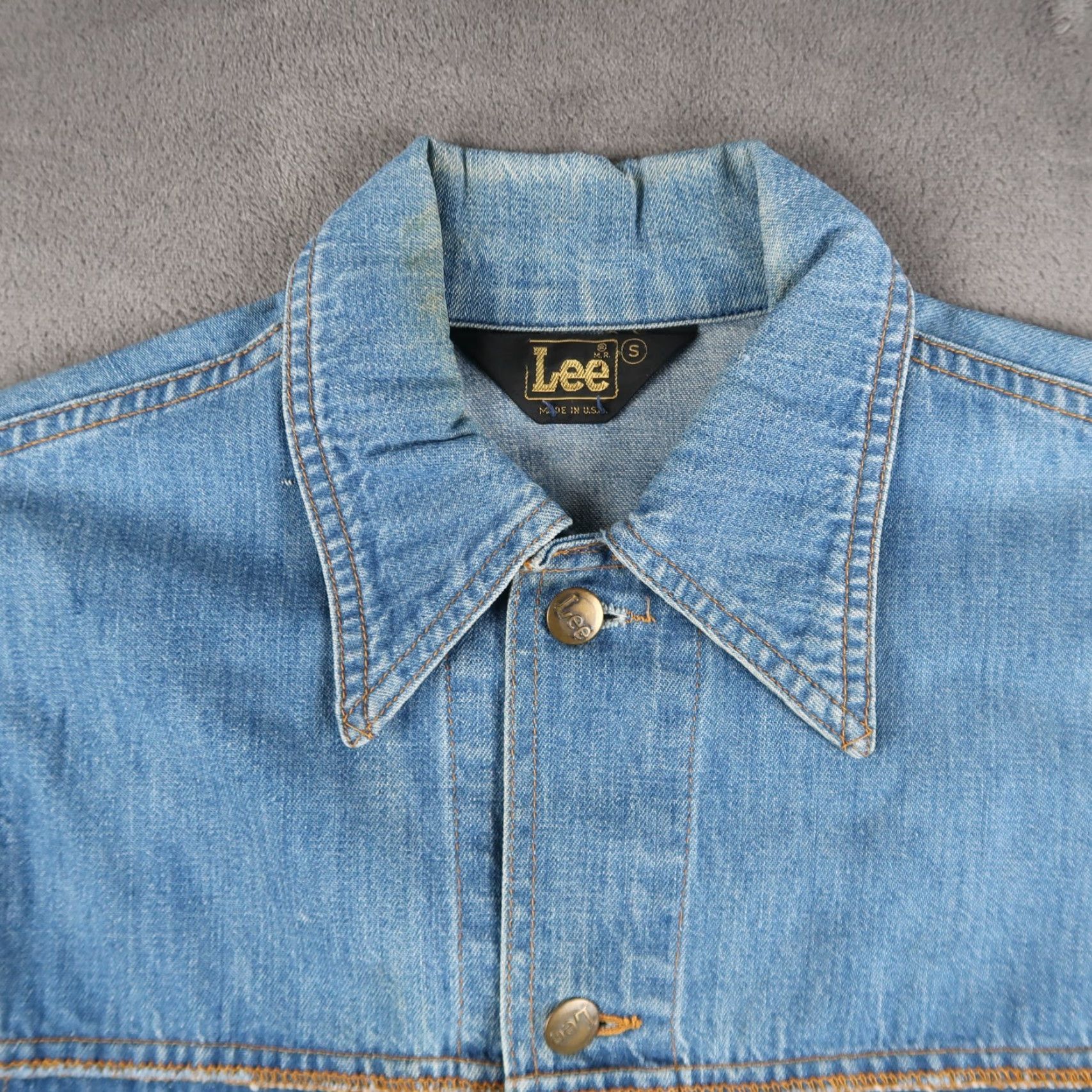 Lee VINTAGE Lee Denim Jacket Blue Western Style Button Front Two Pockets S Small 70s Size US S / EU 44-46 / 1 - 3 Thumbnail