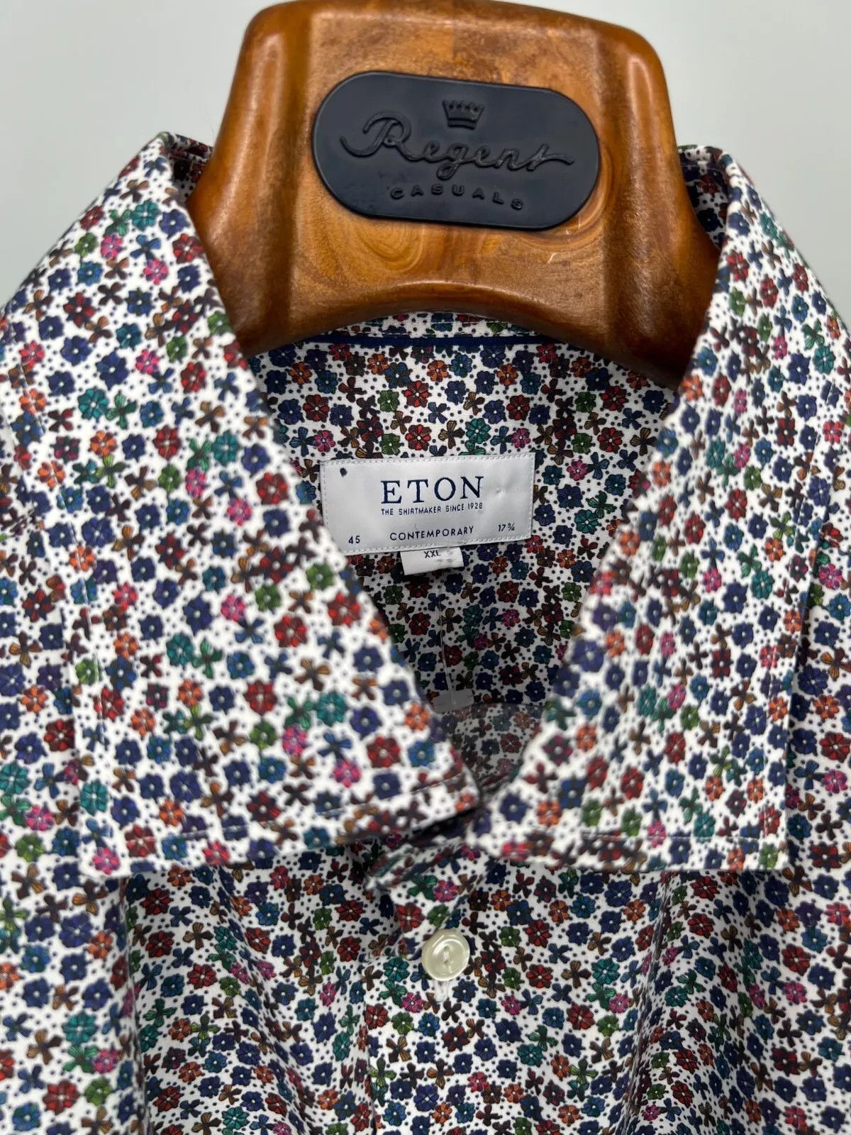 Eton Eton Contemporary Men's Casual Shirt Multicolor Floral XXL Size US XXL / EU 58 / 5 - 6 Thumbnail