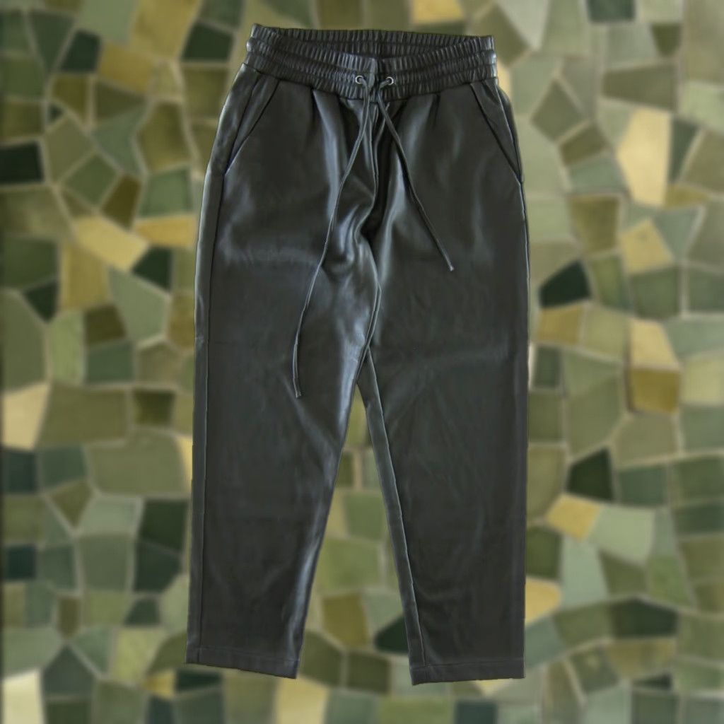 Ann Taylor Ann Taylor Loft Army Green Faux Leather Pleather High Rise Pocket Pant Women SP Size 32" / US 10 / IT 46 - 1 Thumbnail