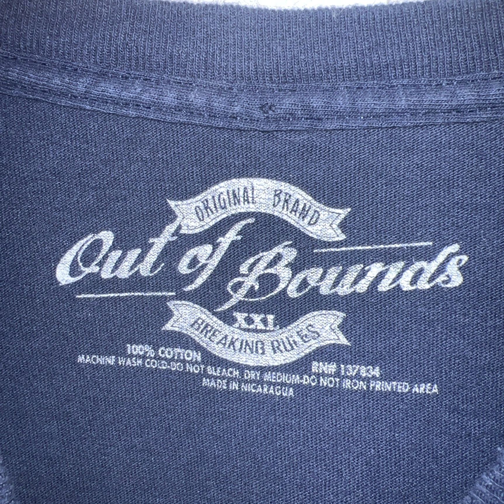 Vintage VINTAGE Out Of Bounds T-Shirt Mens 2XL Blue Shirt Mens 2XL Blue T-Shirt Out Of Bounds Size US XXL / EU 58 / 5 - 4 Thumbnail