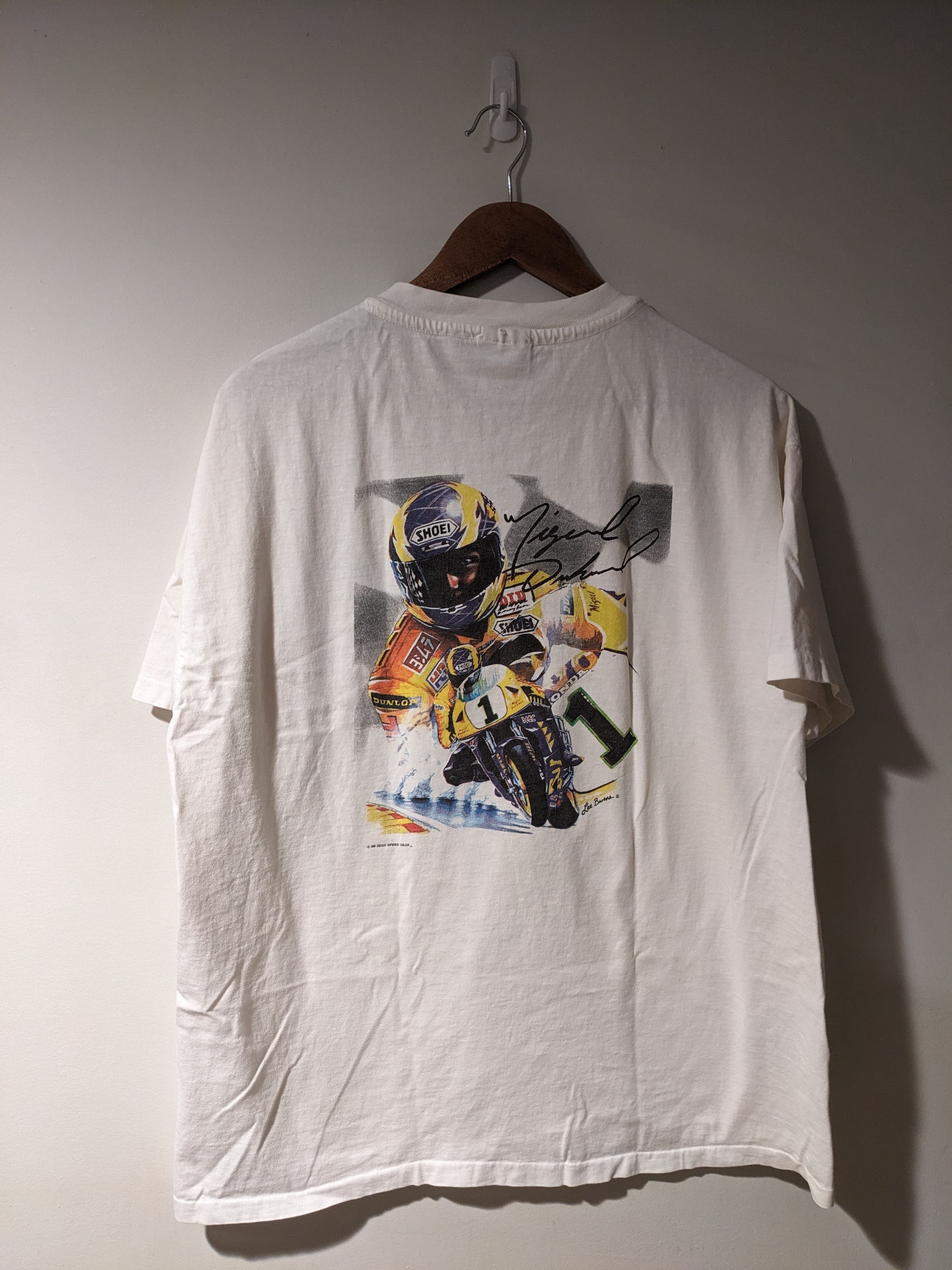 Vintage Vintage 1996 High Speed Gear Motocross Racing Dirt T-Shirt Size US XL / EU 56 / 4 - 1 Thumbnail