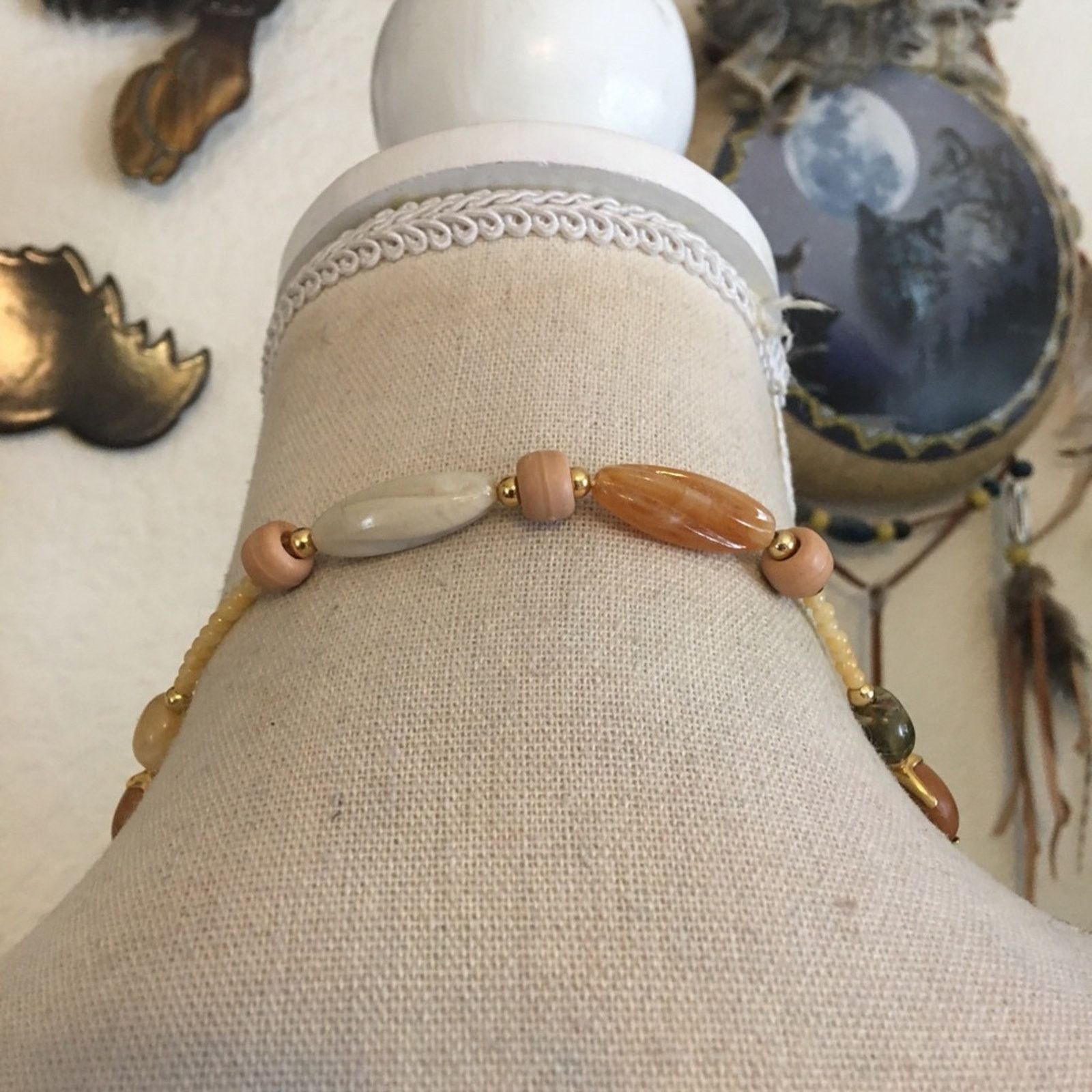 Vintage Vintage natural tones plastic bead necklace Size ONE SIZE - 5 Thumbnail