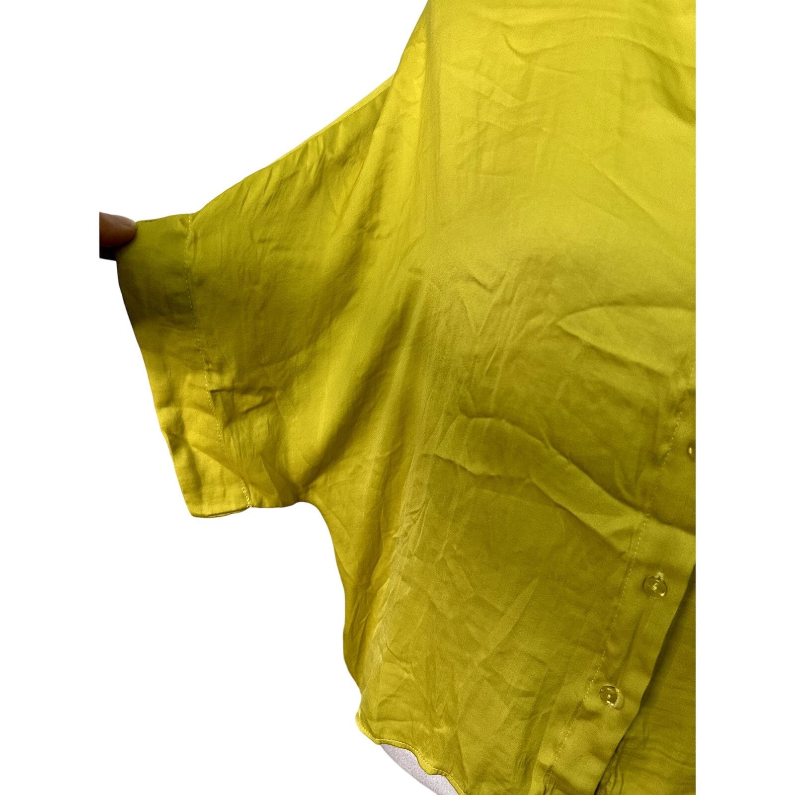Other Industry Republic Top Button Up Short Sleeves Yellow Green M Size M / US 6-8 / IT 42-44 - 5 Thumbnail