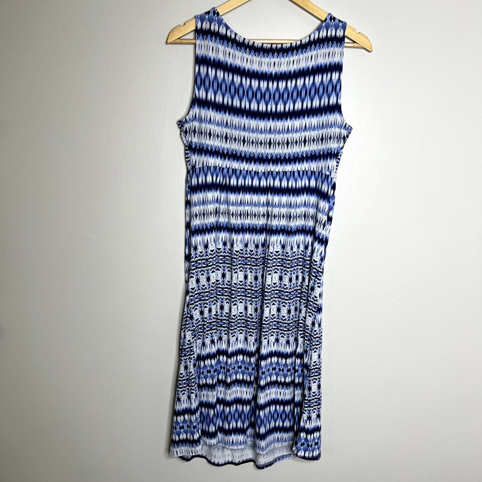 Other St John's Bay Blue Striped Patterned Tank Dress Size L / US 10 / IT 46 - 5 Thumbnail