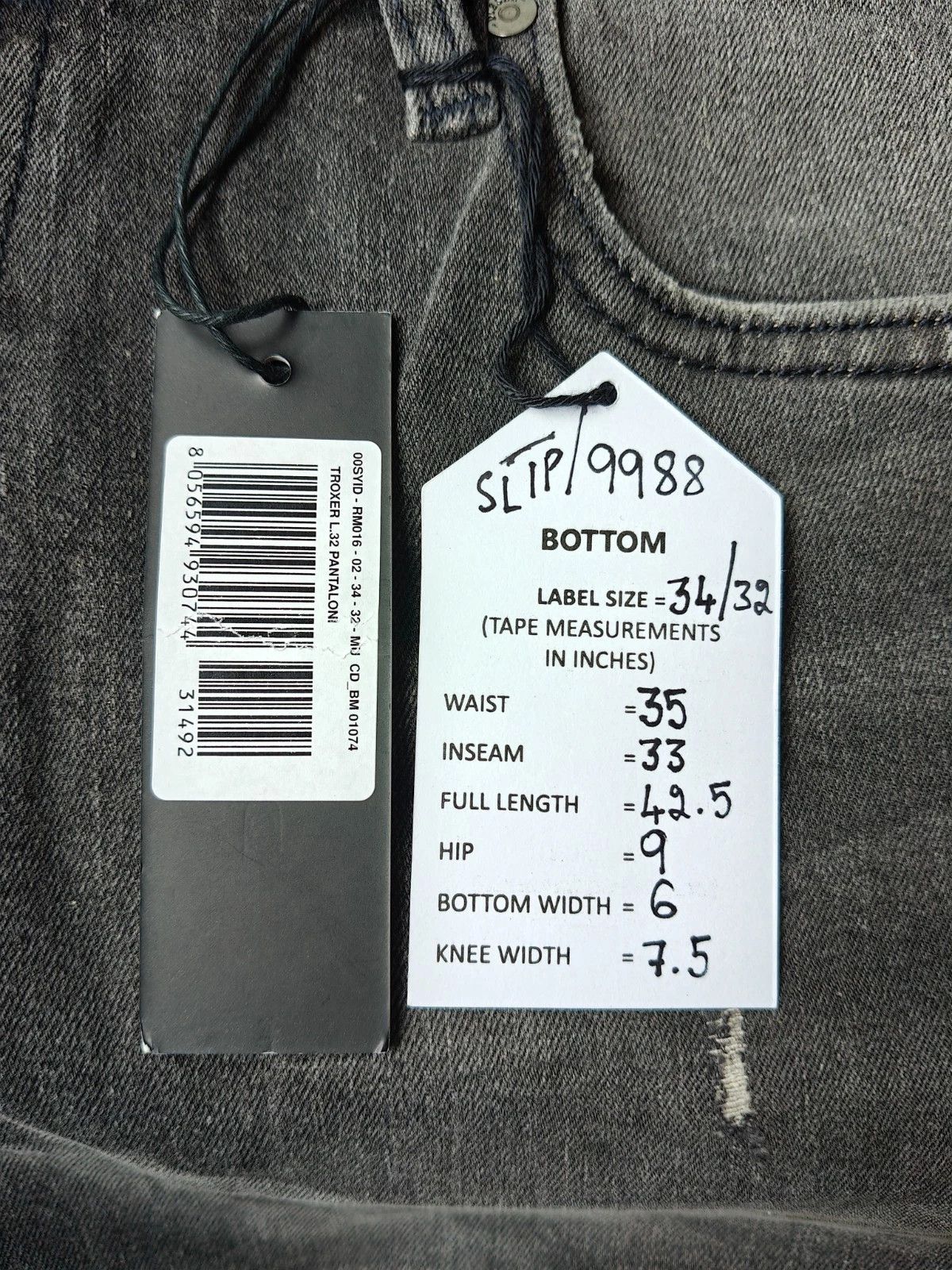 Diesel Diesel TROXER L.32 MENS JEANS SLTP/9988 Size US 34 / EU 50 - 5 Thumbnail