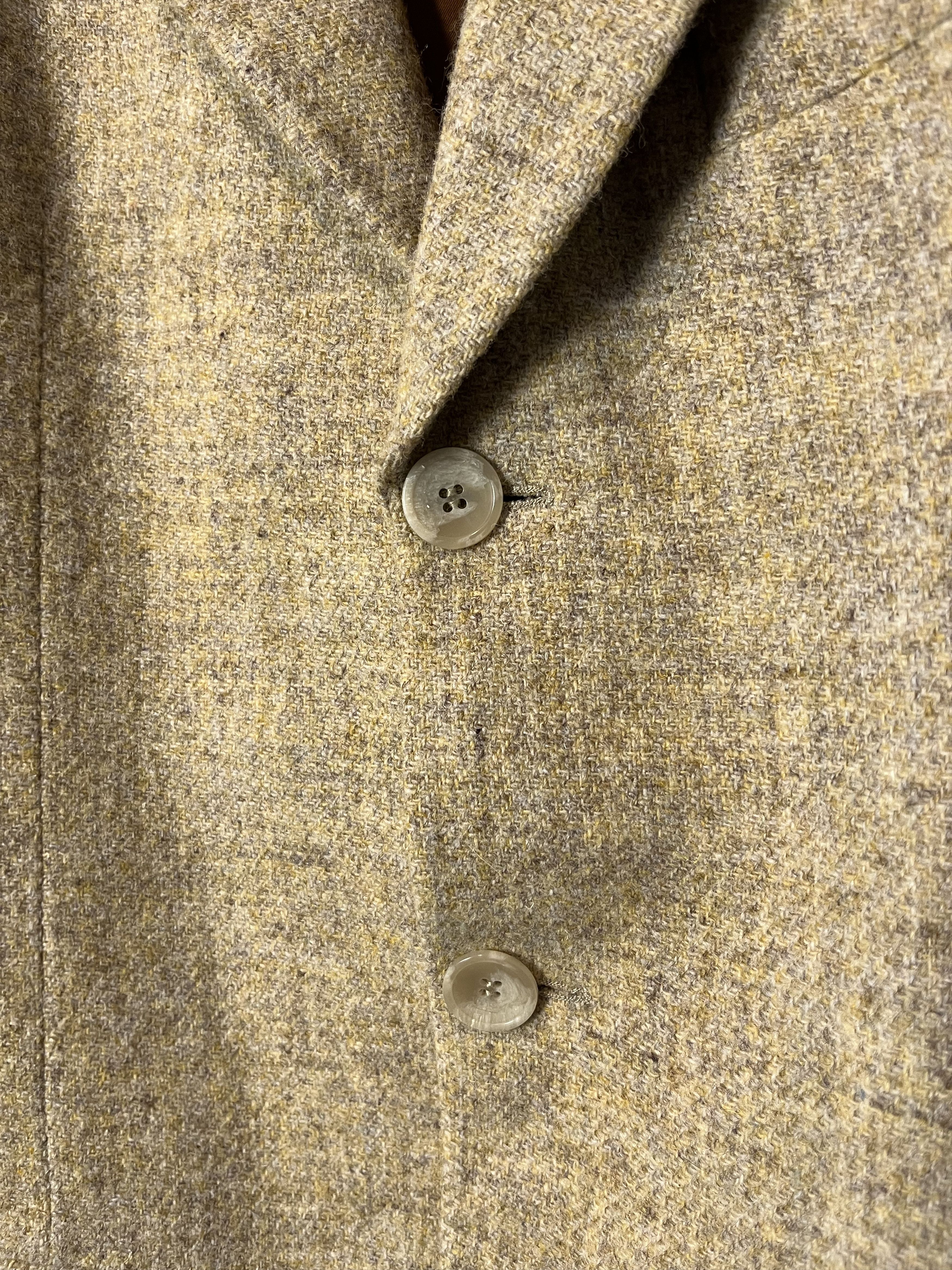 Harris Tweed × Vintage Vintage 90s Harris Tweed Sand Beige Wool Jacket Old Money Size US M / EU 48-50 / 2 - 4 Thumbnail