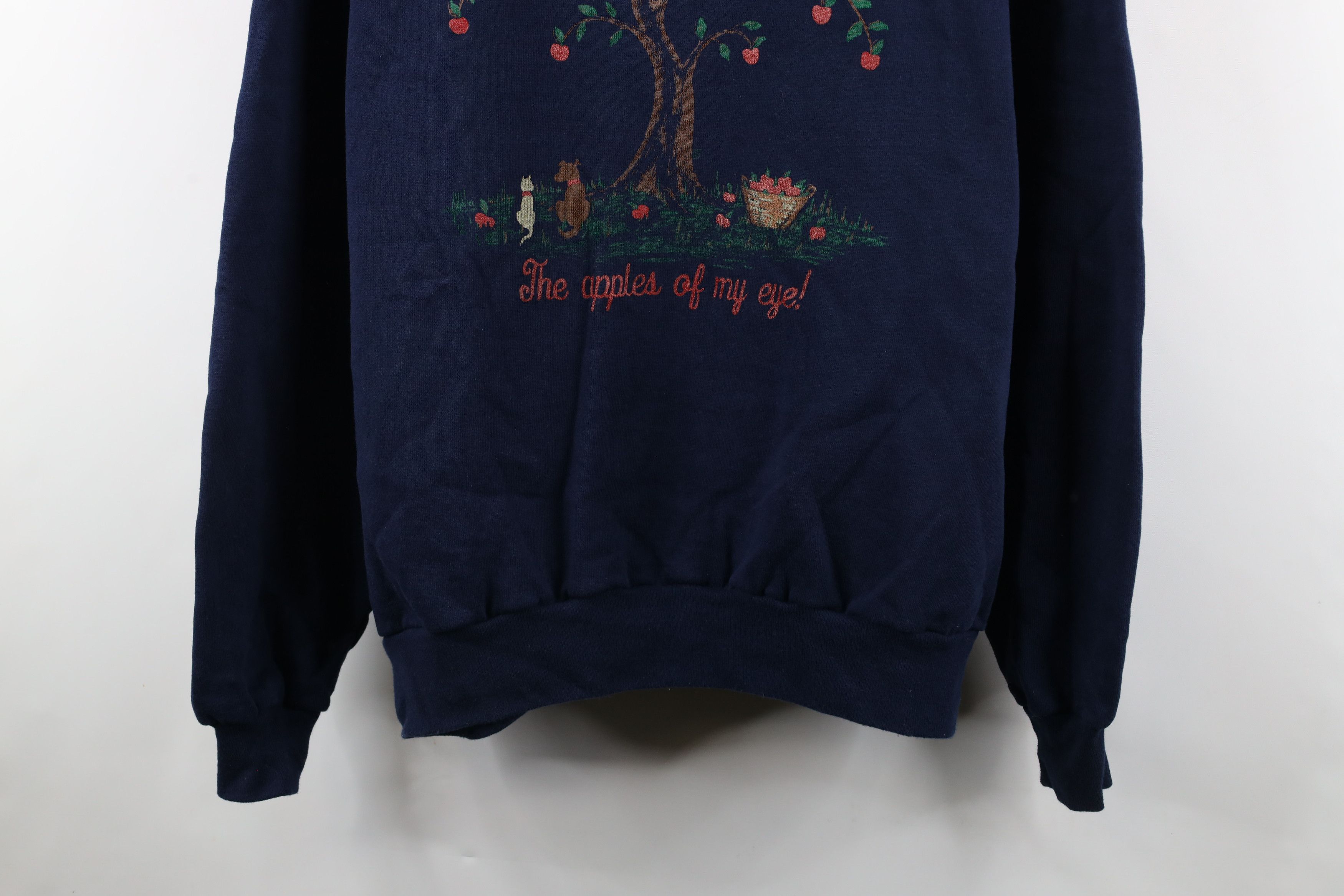 Vintage Vintage 90s Streetwear Dog Apple Tree Crewneck Sweatshirt Size XXL / US 16-18 / IT 52-54 - 3 Thumbnail