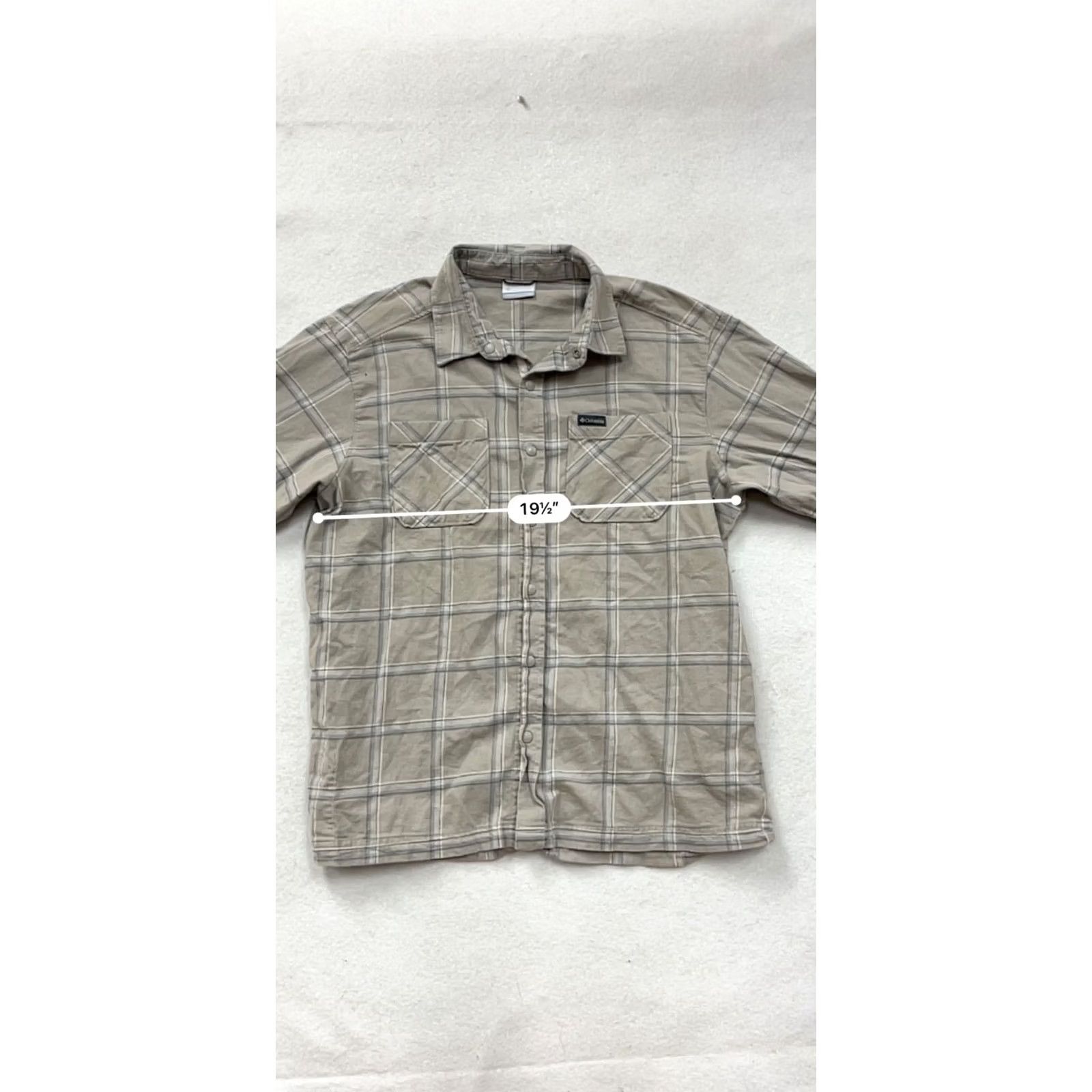 Vintage Columbia Shirt Plaid Button-Up Long Sleeve Gray Tan M Unisex Adults Cotton Like New Size US M / EU 48-50 / 2 - 8 Thumbnail