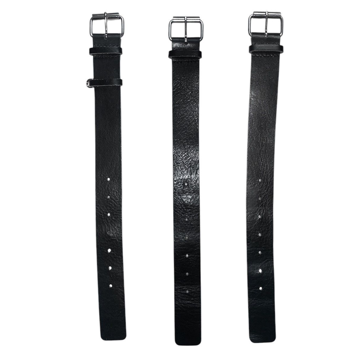 Japanese Brand 🧿demeulemeester’s leather belt with 3 silver-tone buckles Size ONE SIZE - 4 Thumbnail