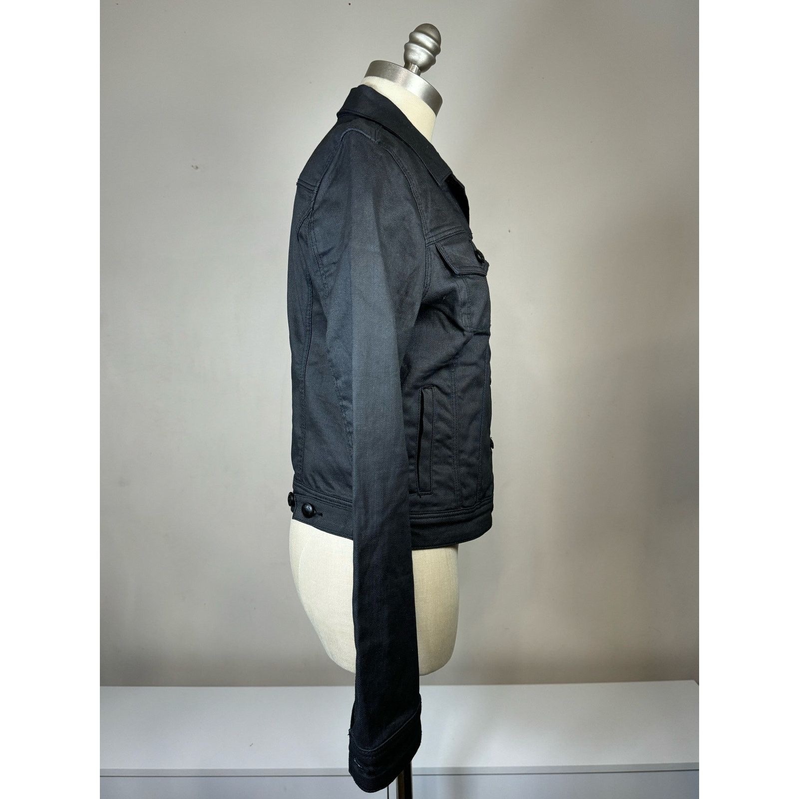 Unknown London Articles of Society Black Denim Jacket Women’s Size M USED Size M / US 6-8 / IT 42-44 - 4 Thumbnail