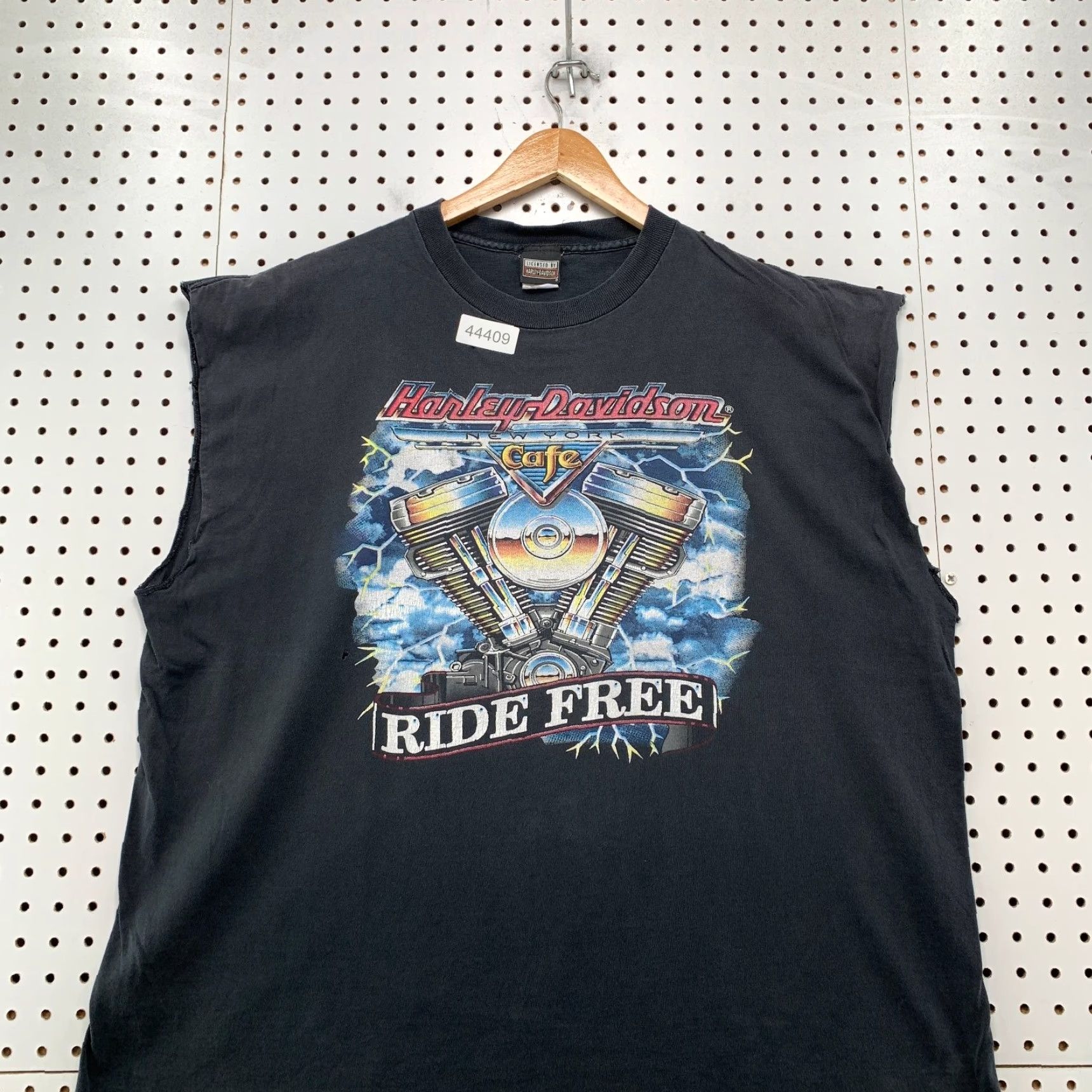 Harley Davidson VINTAGE Harley-Davidson Ride Free Sleeveless Shirt Mens 2XL Black Cotton Graphic Print USA Motorcycle 90s Mens Size US XXL / EU 58 / 5 - 3 Thumbnail