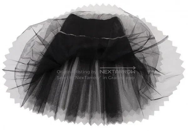 Comme des Garcons Comme Des Garcons size M Black Vintage Tulle Design Skirt Size 23" - 8 Thumbnail