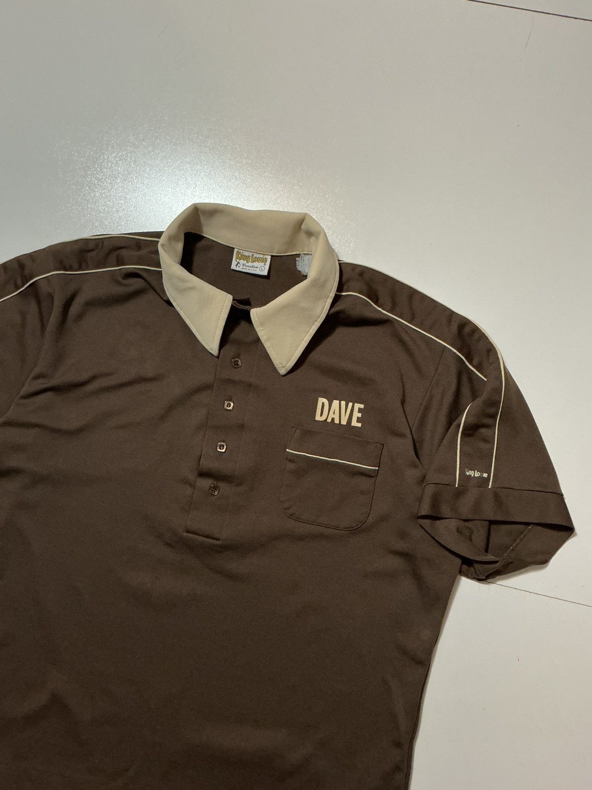 Vintage Vintage 70s King Louie The Company Store Bowling Polo Shirt Size US L / EU 52-54 / 3 - 3 Thumbnail