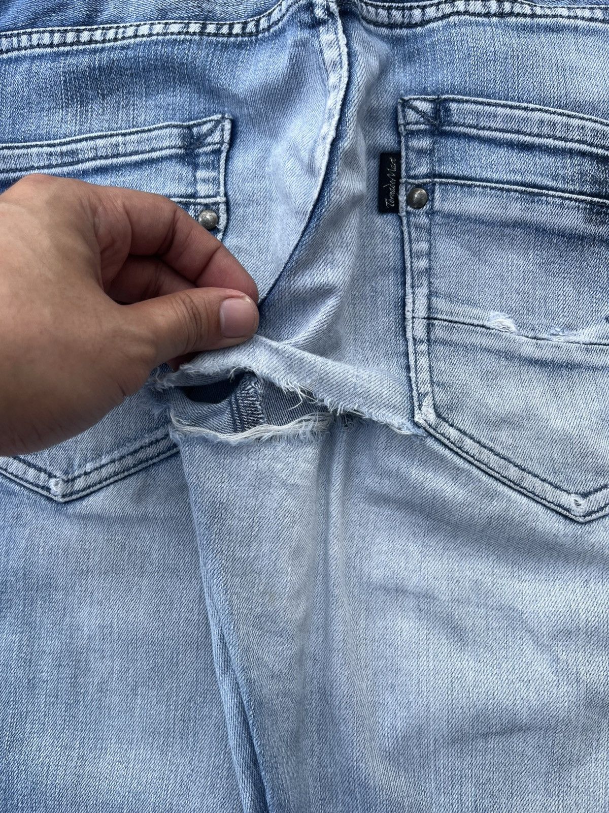 Japanese Brand × Tornado Mart Vintage Japanese Brand Tornado Mart Black Stain Whisker Jean Size US 30 / EU 46 - 7 Thumbnail