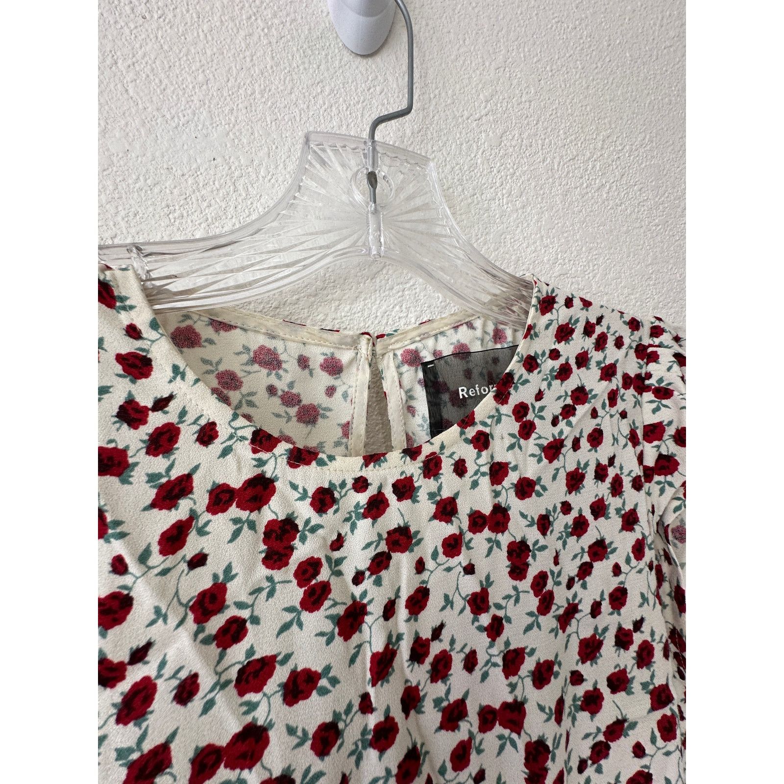 Reformation Reformation Ivory Floral Cap Sleeve Open Back Maxi Dress 0 Size XS / US 0-2 / IT 36-38 - 8 Thumbnail