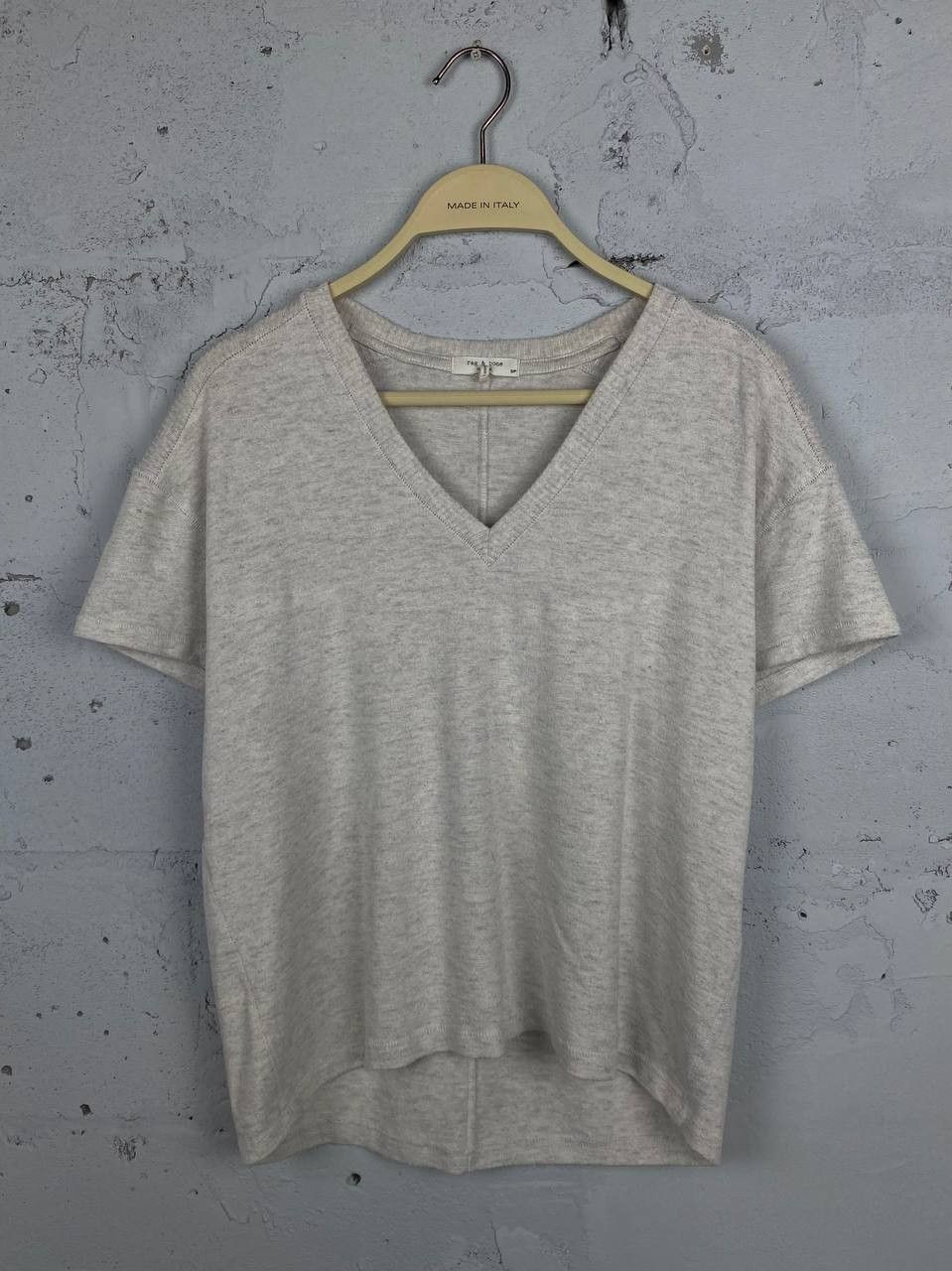 Rag & Bone Rag & Bone Grey V Neck Knitted T Shirt Size S / US 4 / IT 40 - 1 Thumbnail