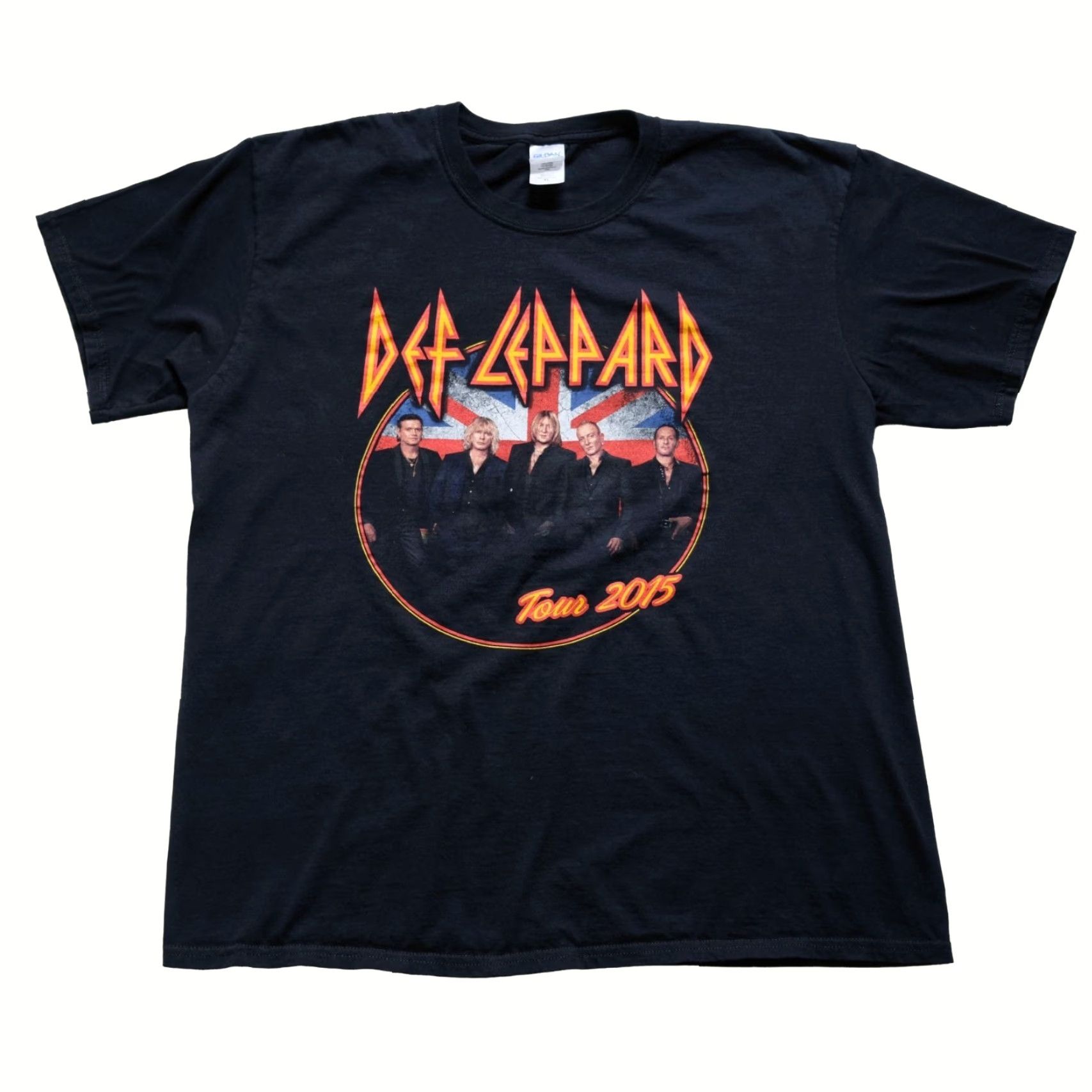 Gildan VINTAGE DEF LEPPARD WORLD TOUR LIVE BAND MUSIC VTG Y2K RETR0 BLACK T SHIRT 2015 SZ XL Size US XL / EU 56 / 4 - 2 Thumbnail