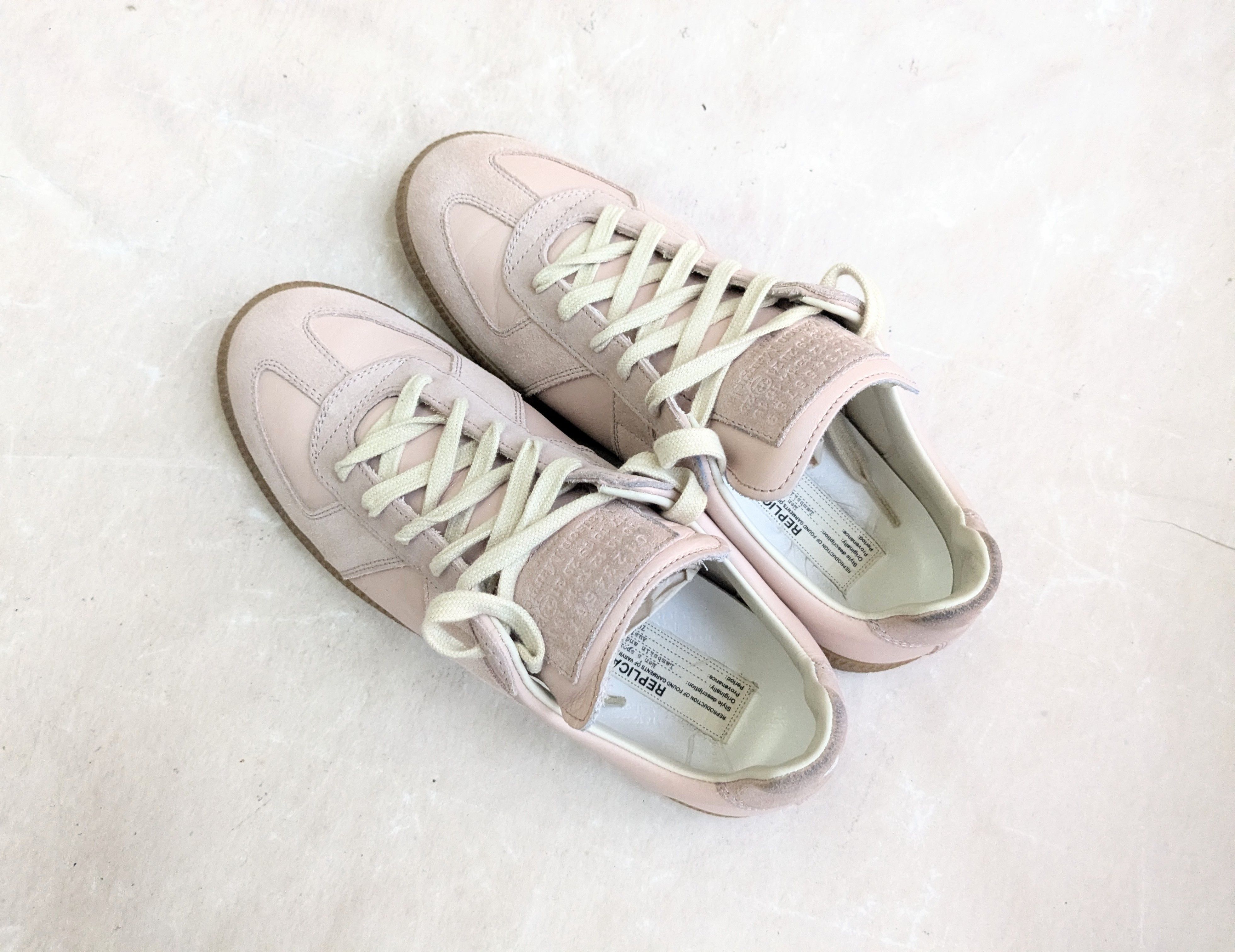 Maison Margiela Maison Margiela GAT Replica Pink 7 40 Low Tops Gum Size US 7 / EU 40 - 13 Thumbnail